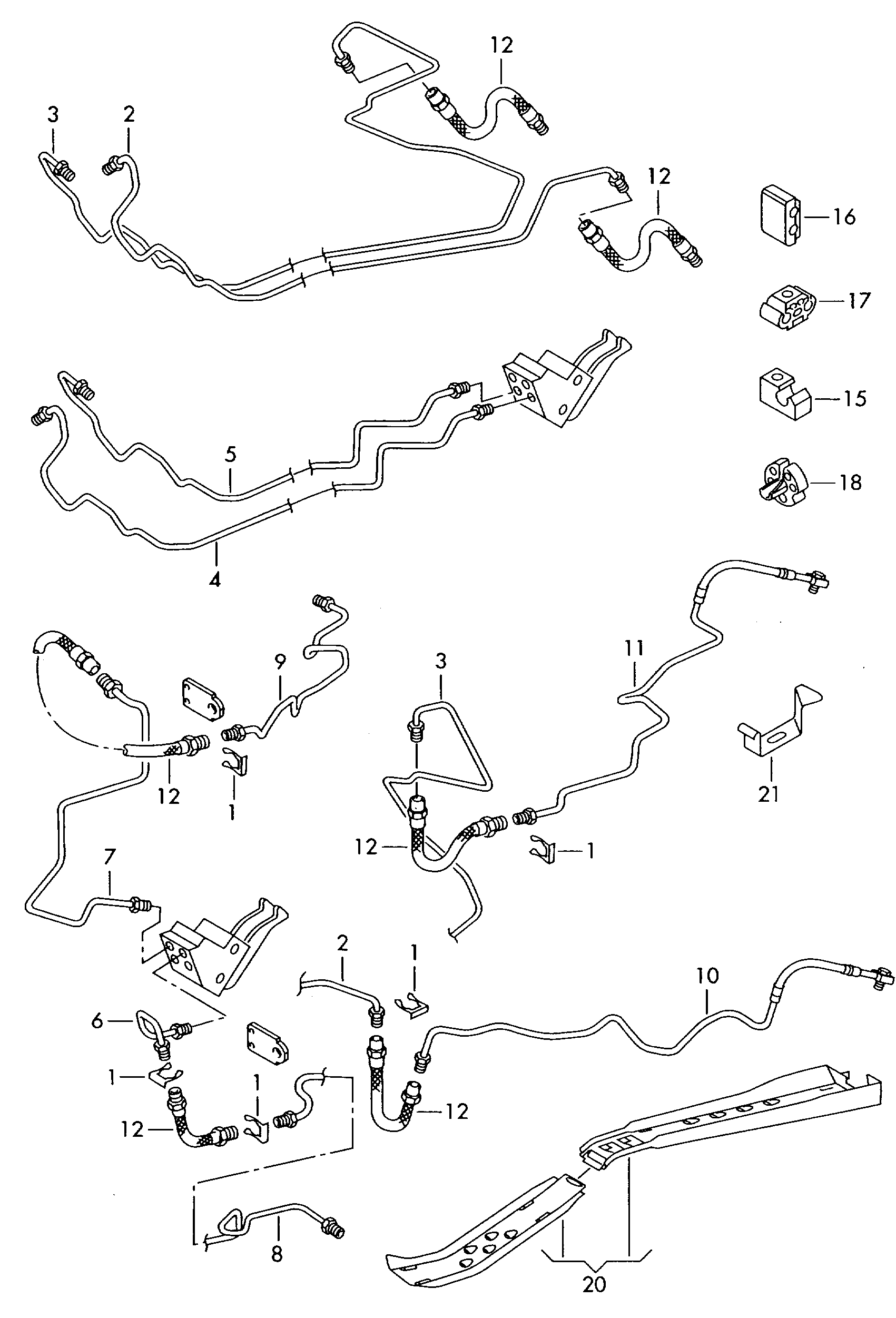 Seat 1J0 611 764 R - Тормозной шланг parts5.com