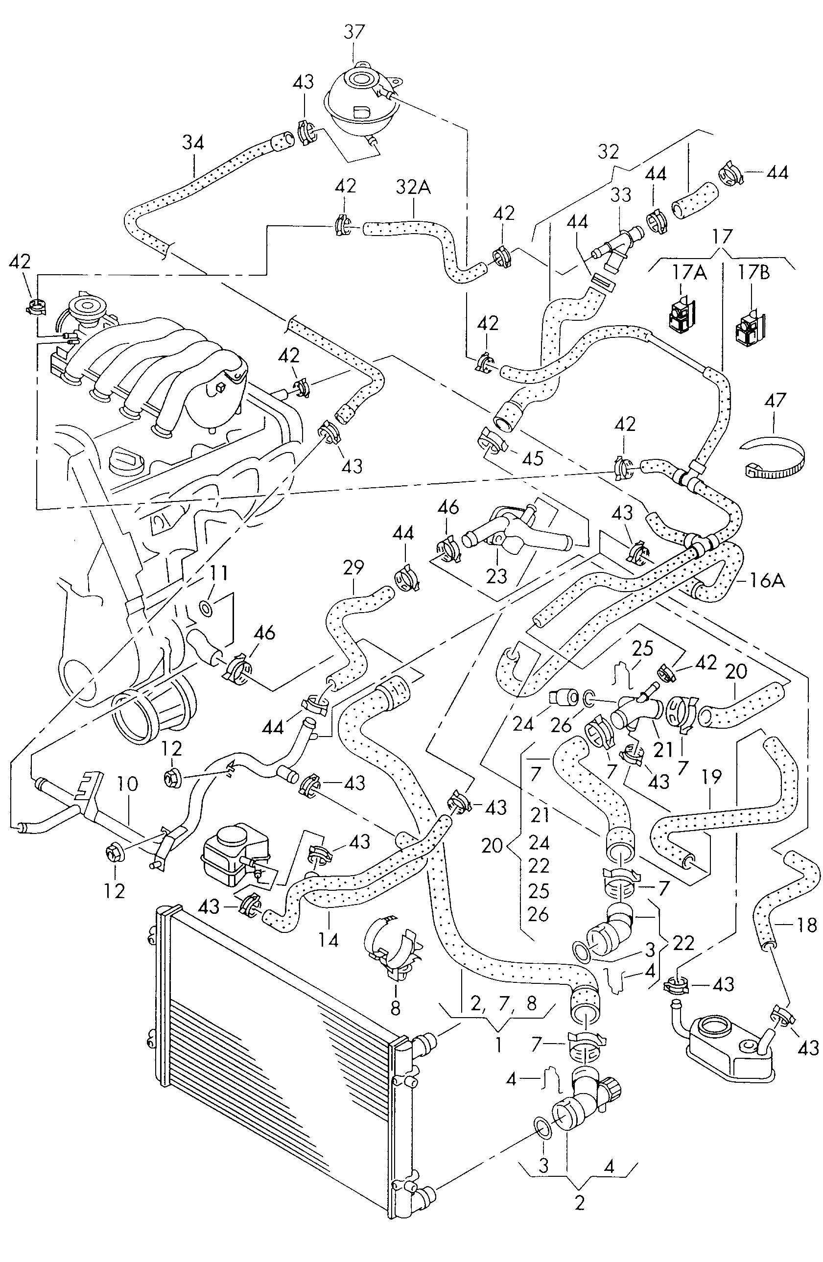 Seat 06A121065D - Трубка охлаждающей жидкости parts5.com