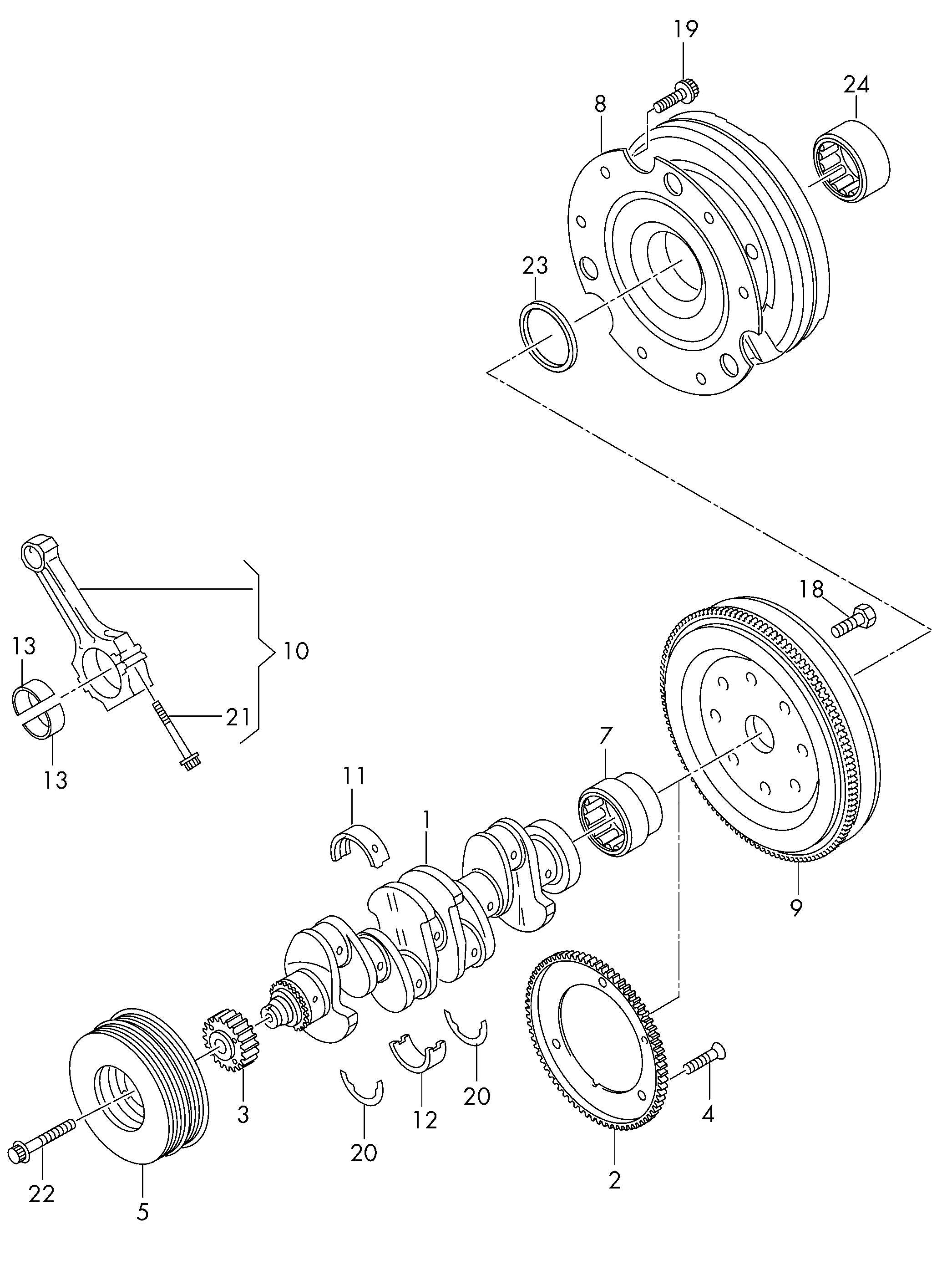 VAG 06H 105 243K - Шкив коленчатого вала parts5.com