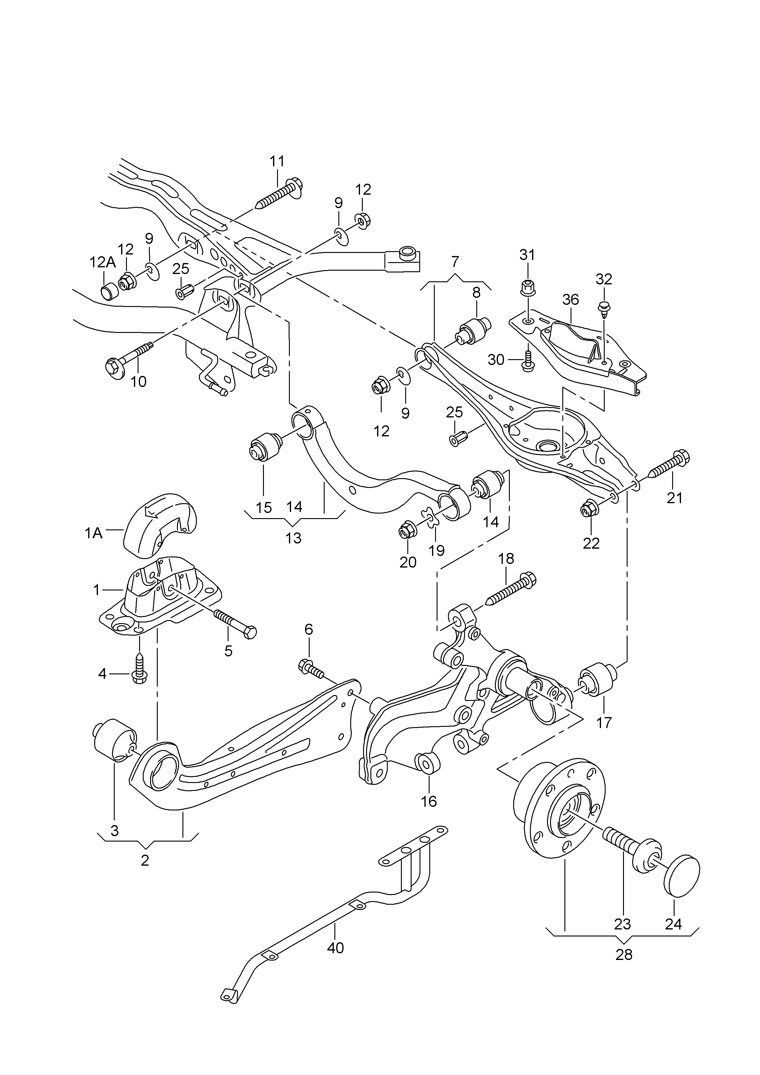 Seat 5Q0 505 311 C - Сайлентблок, рычаг подвески колеса parts5.com