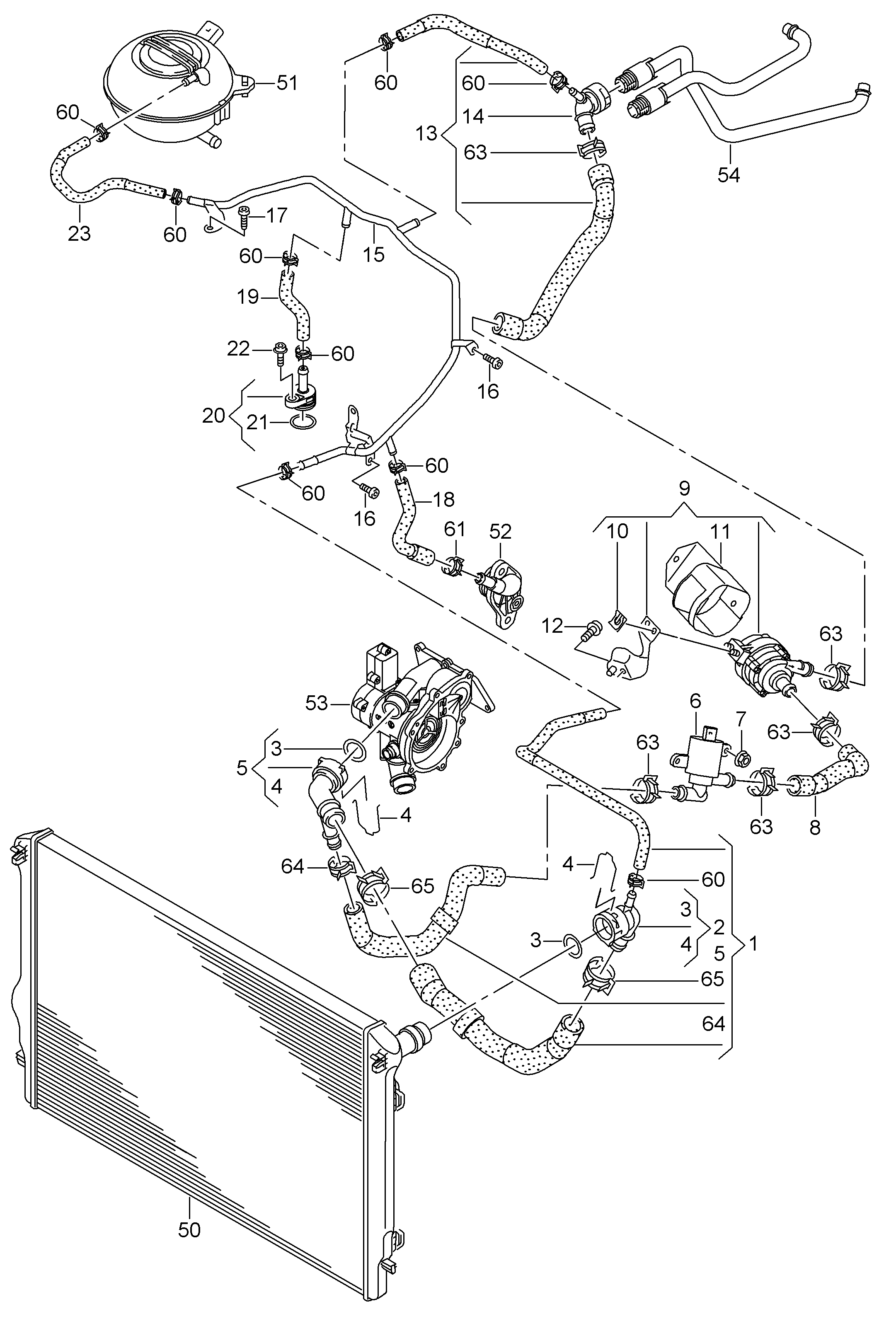 Seat 5Q0122101CE - Шланг радиатора parts5.com