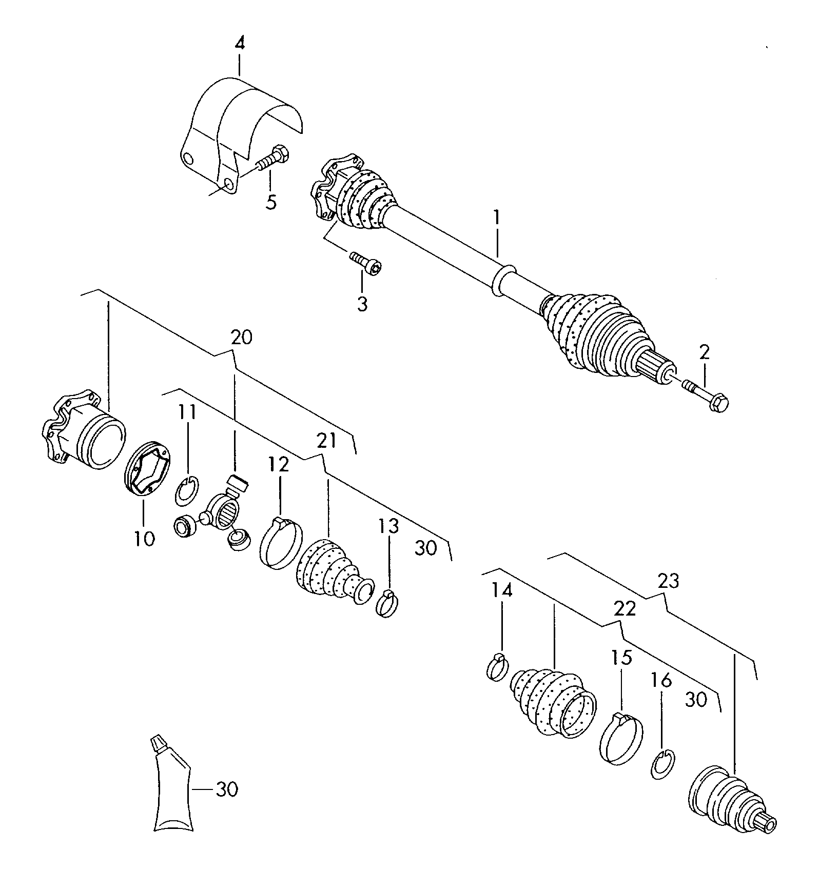 AUDI 1K0407271KB - Приводной вал parts5.com