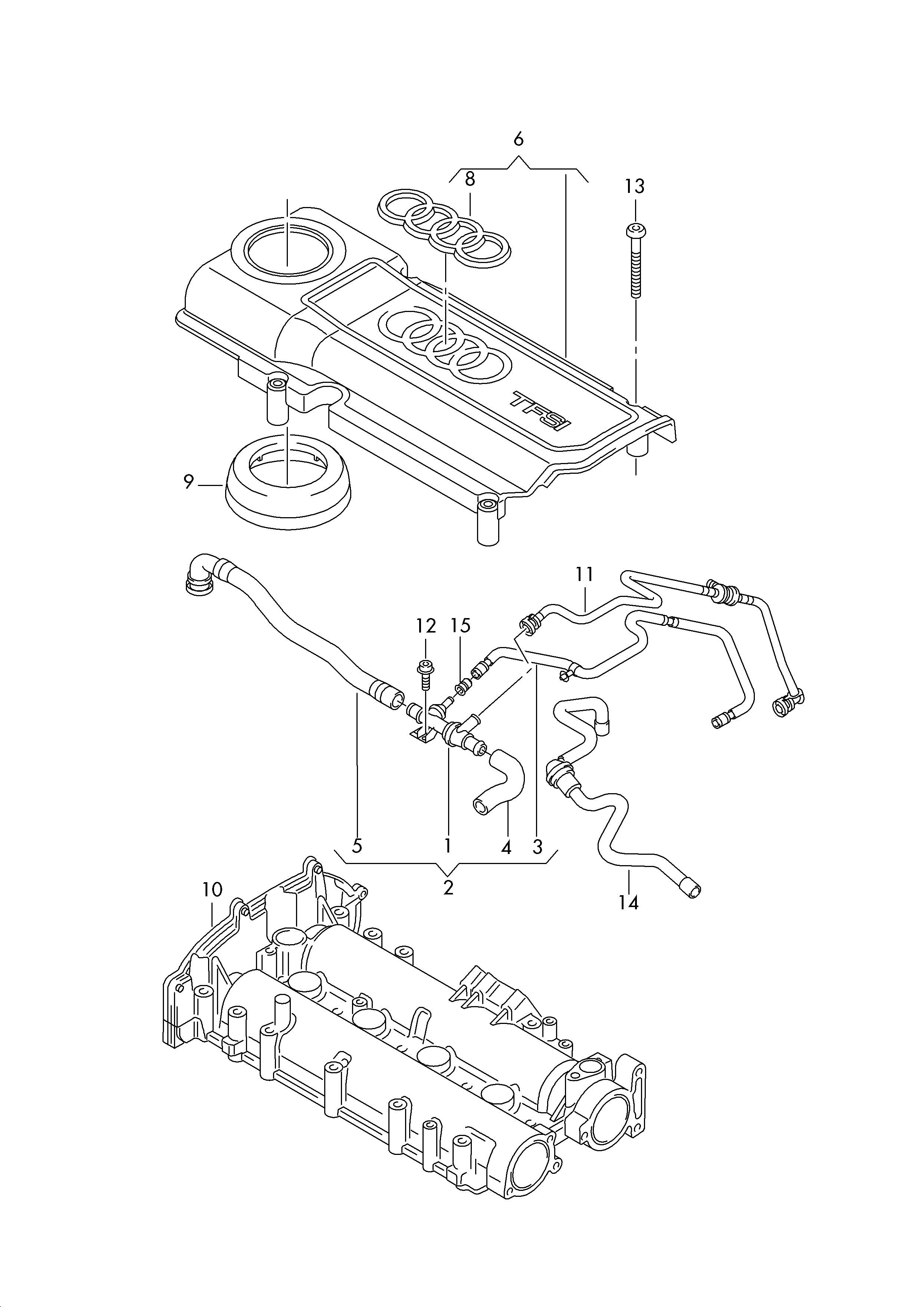 Seat 03C 103 493AG - Шланг, воздухоотвод крышки головки цилиндра parts5.com