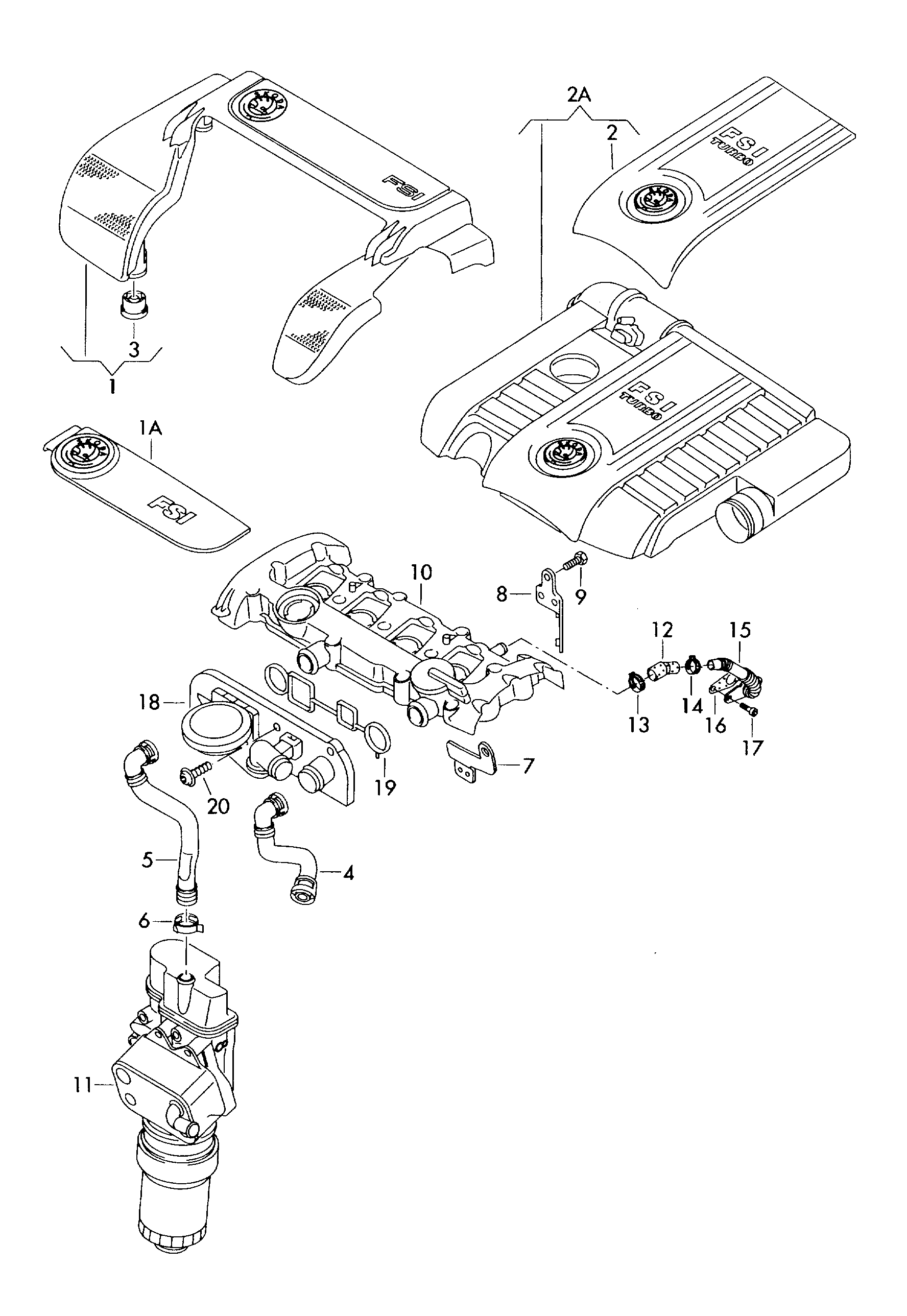 Seat 06F 129 101R - Клапан, отвода воздуха из картера parts5.com