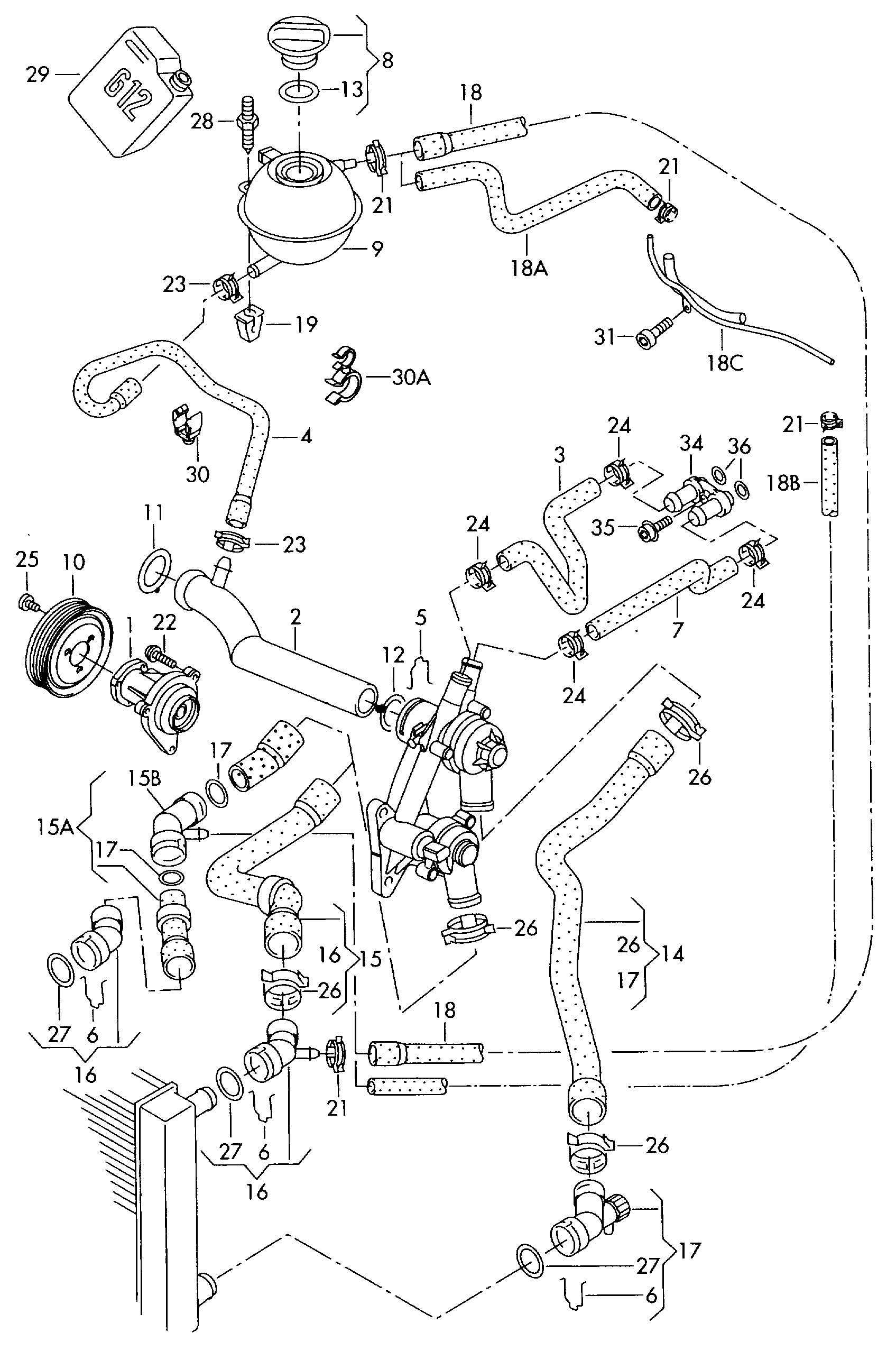 AUDI 6Q0 122 291 F - Фланец охлаждающей жидкости parts5.com