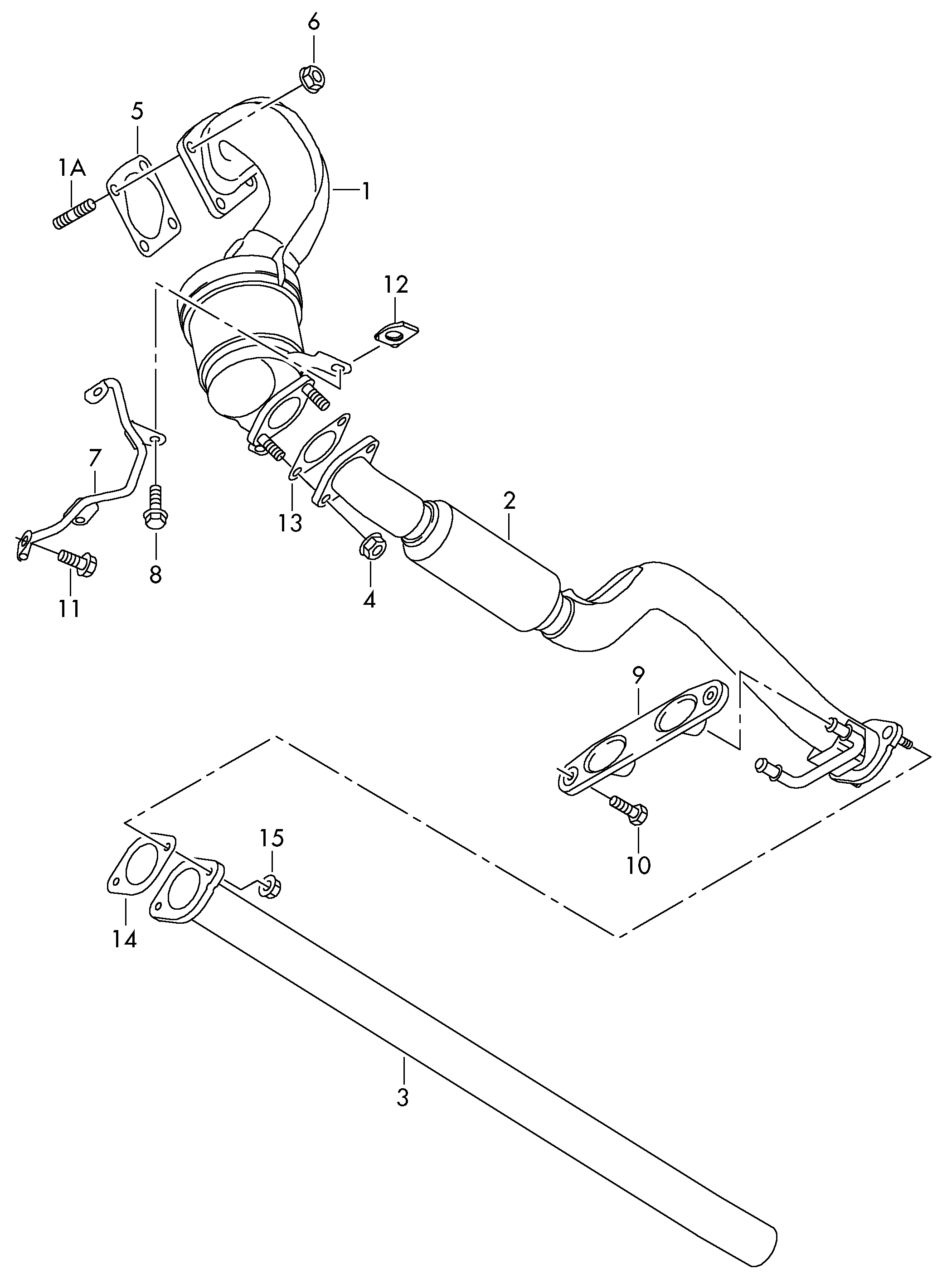 Seat 1K0 253 115AF - Прокладка, труба выхлопного газа parts5.com