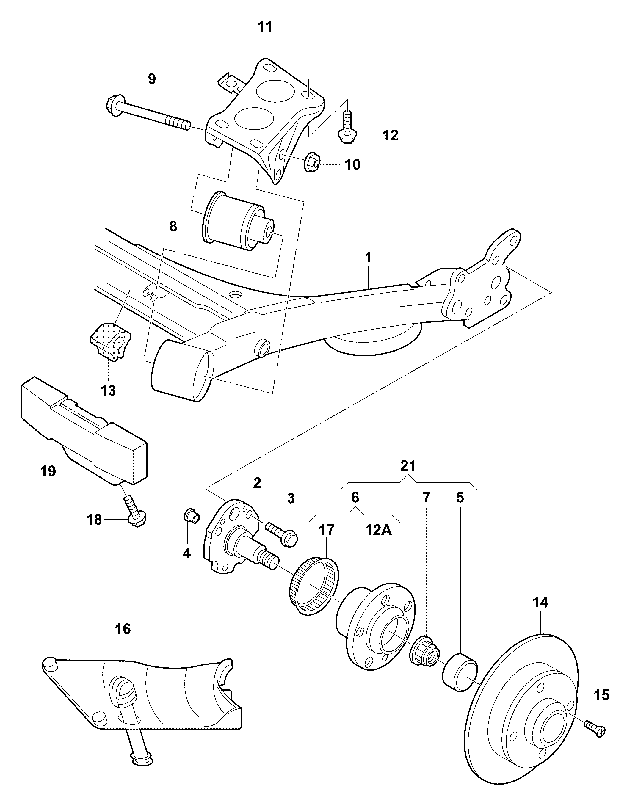 VAG 6R0 501 541A - Втулка, балка моста parts5.com