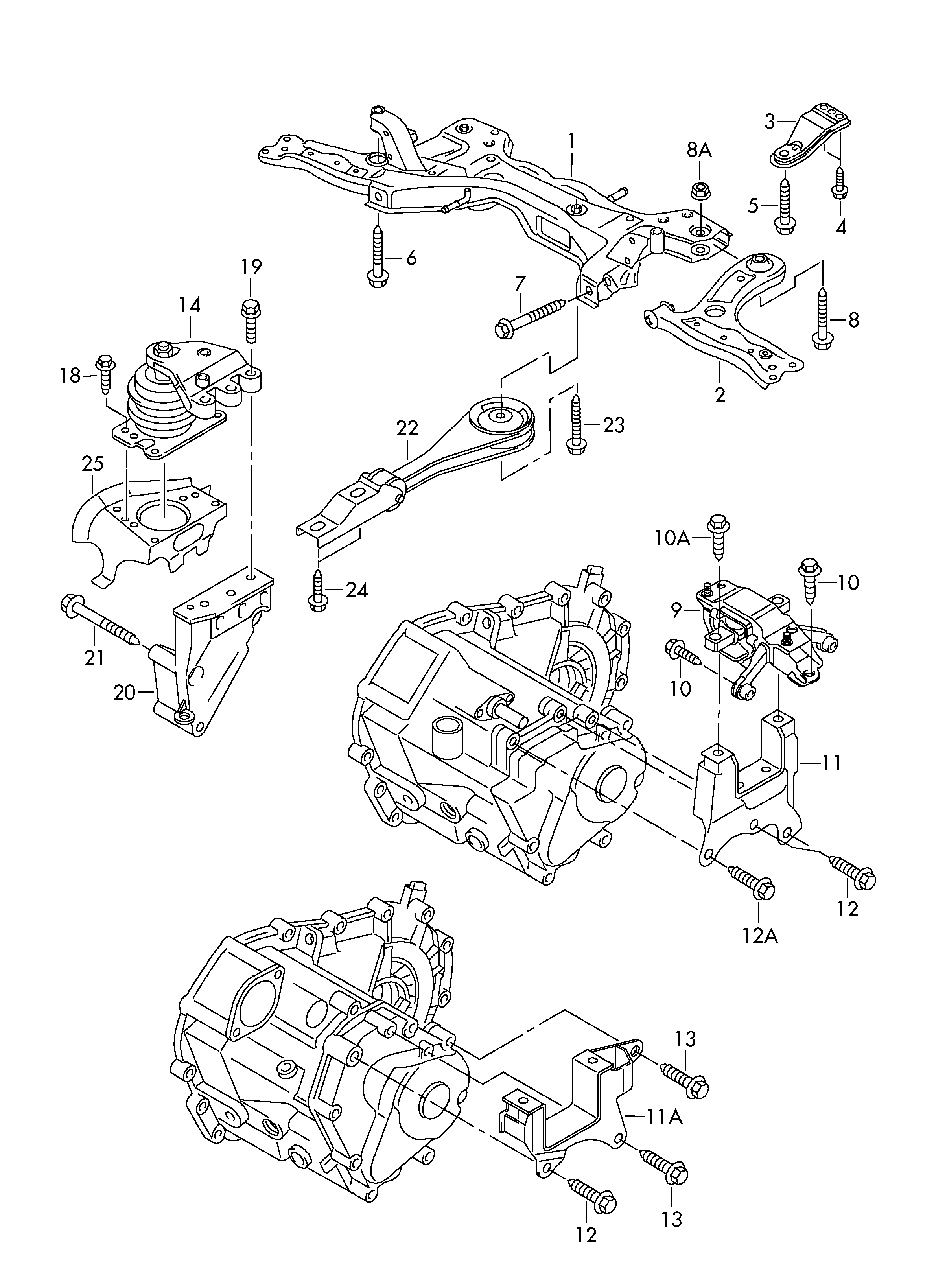 AUDI 6R0199555 - Подвеска, ступенчатая коробка передач parts5.com