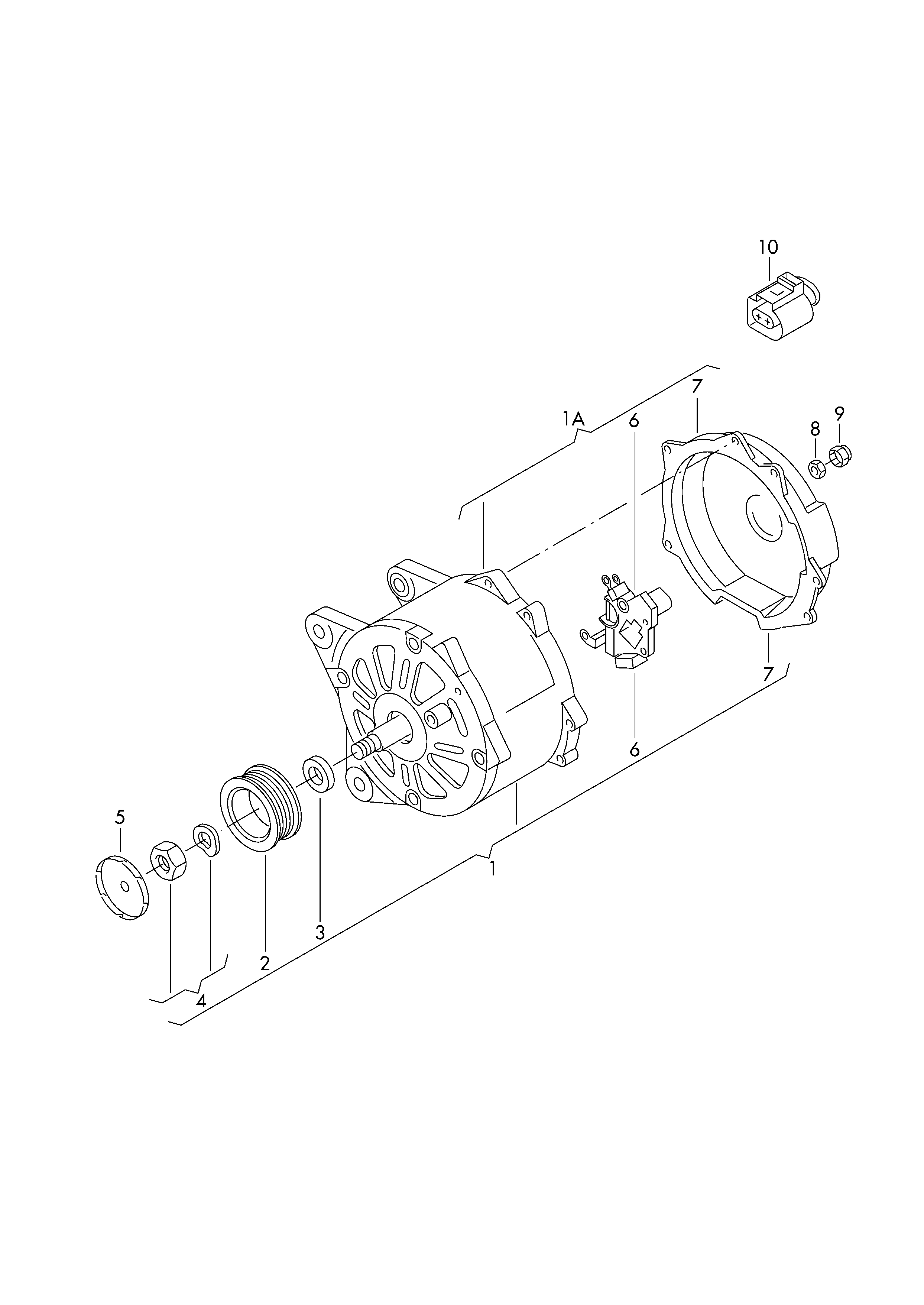 VAG 06F903023E - Генератор parts5.com