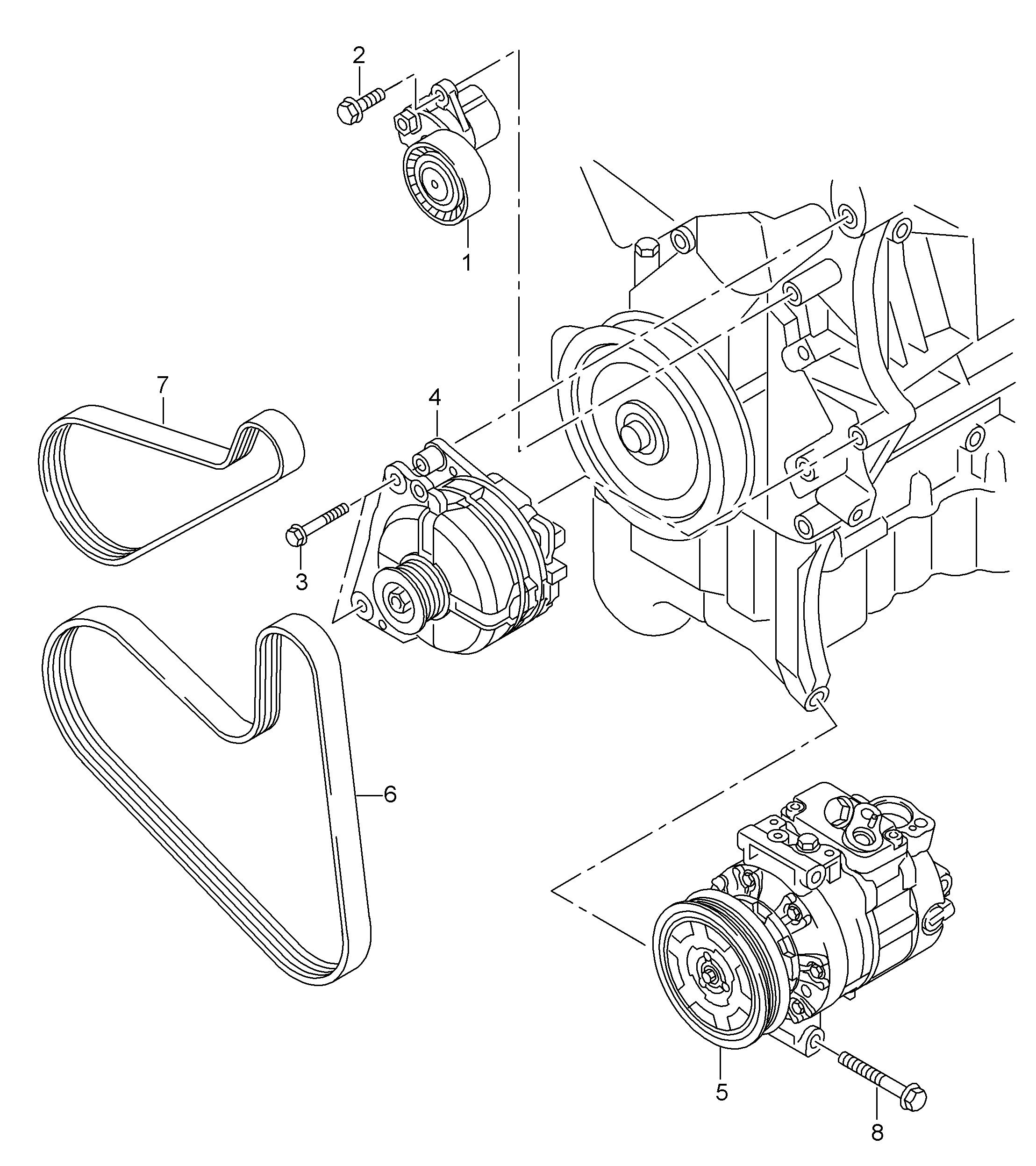 VAG 04E 145 299 L - Натяжитель, поликлиновый ремень parts5.com