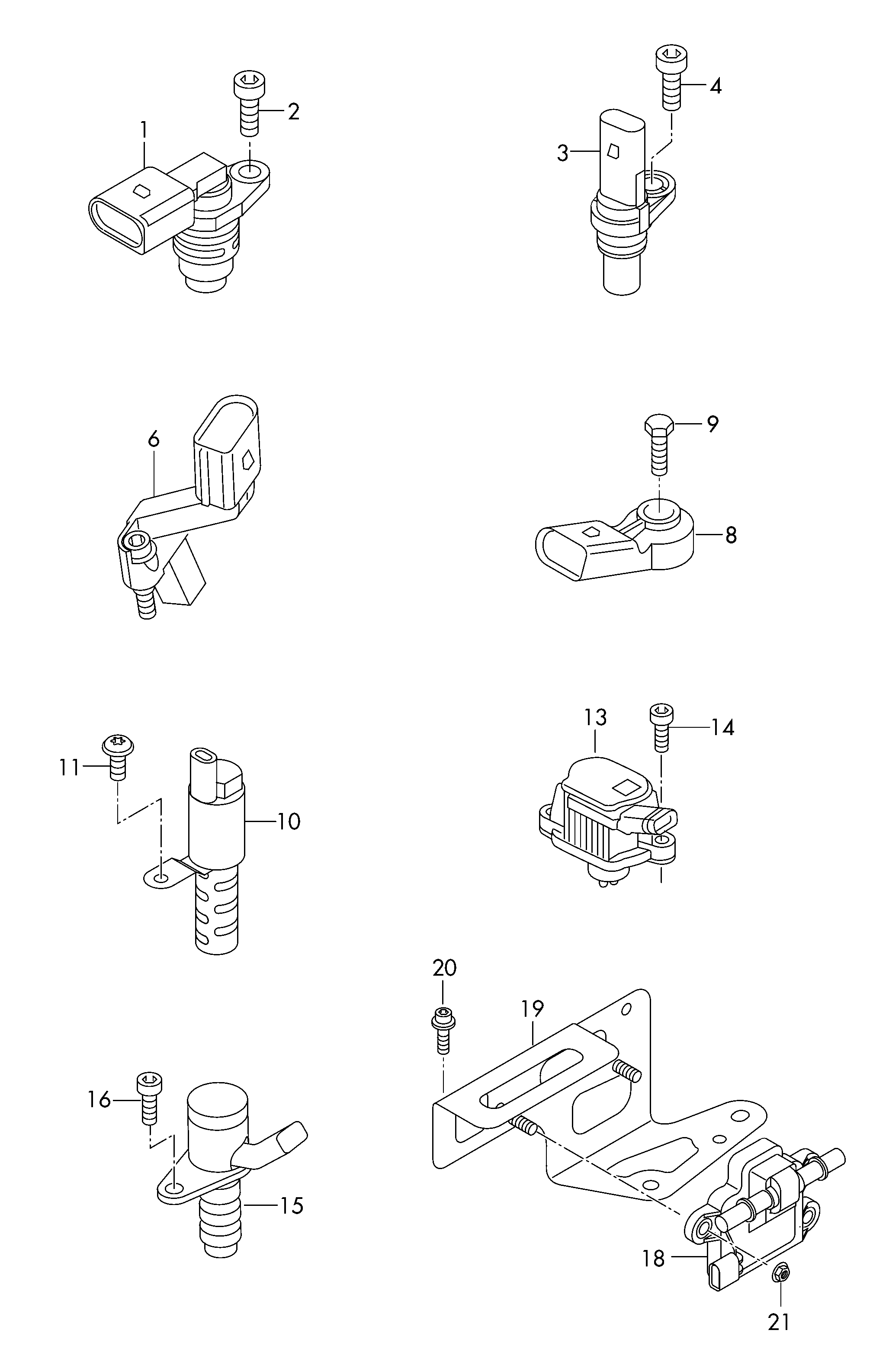 Skoda 04C 907 601 - Датчик, положение распределительного вала parts5.com