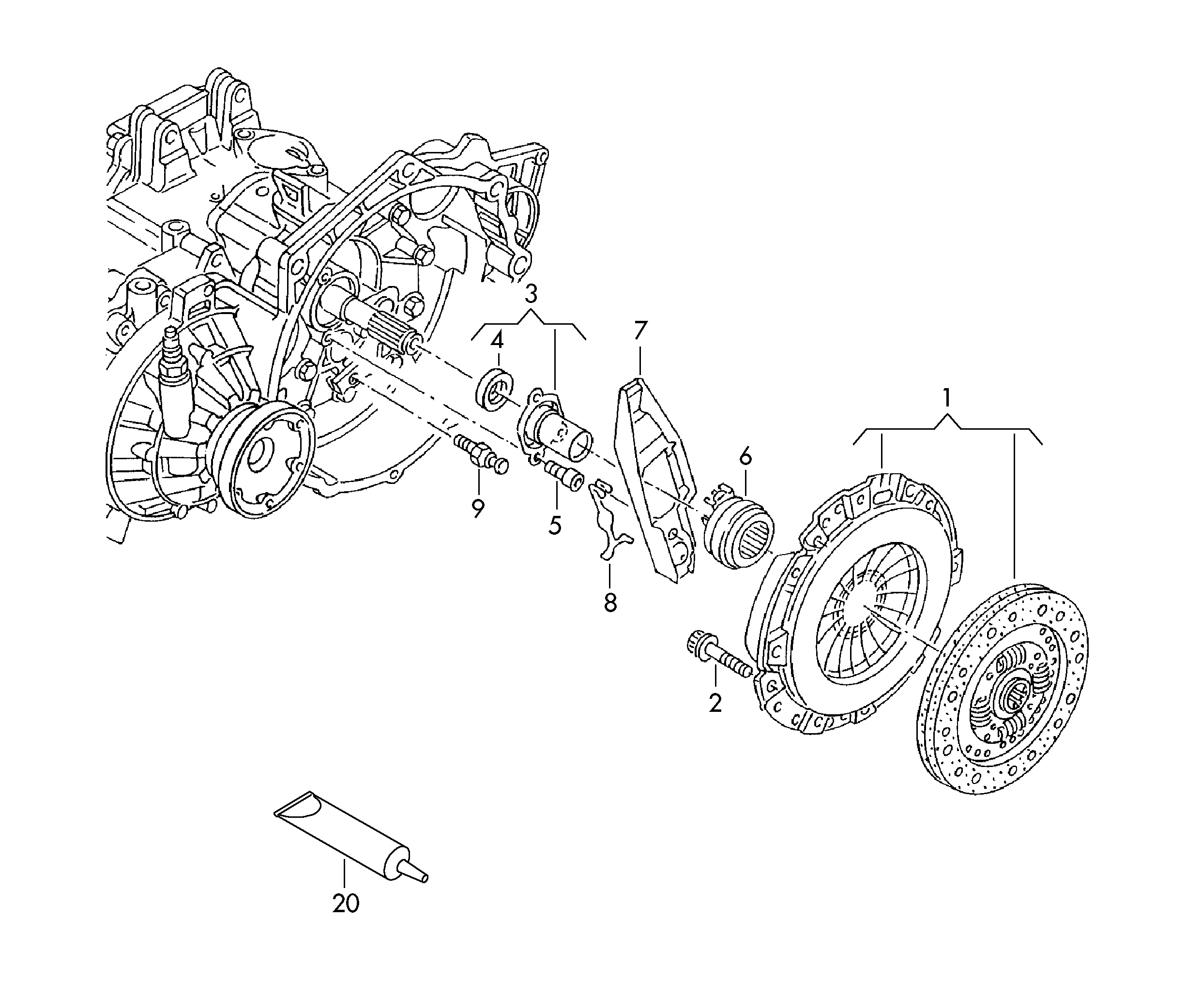 Seat 02A141165R - Актуатор сцепления parts5.com