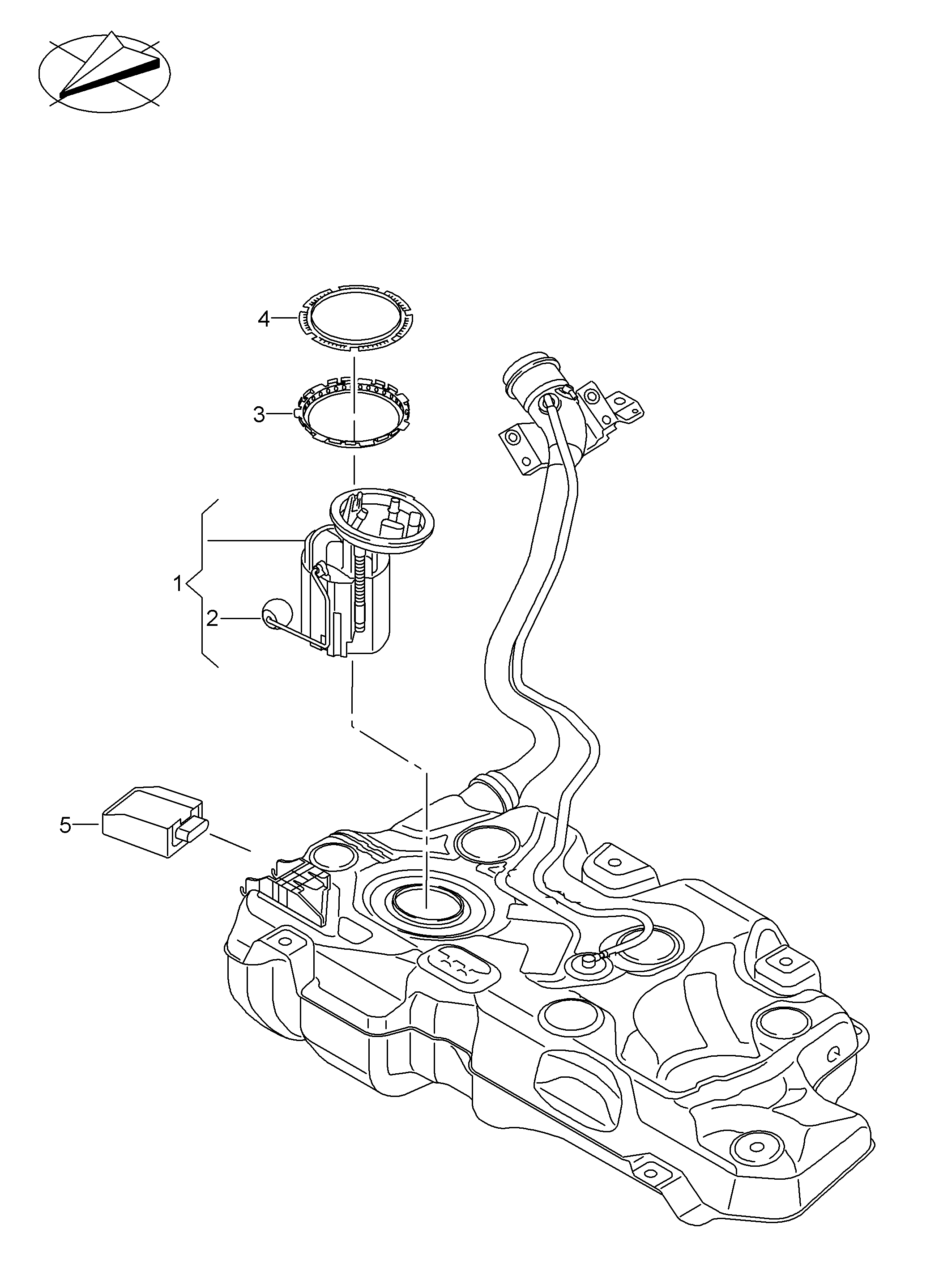 Skoda 5Q0 919 051 M - Fuel delivery unit and sender for fuel gauge parts5.com