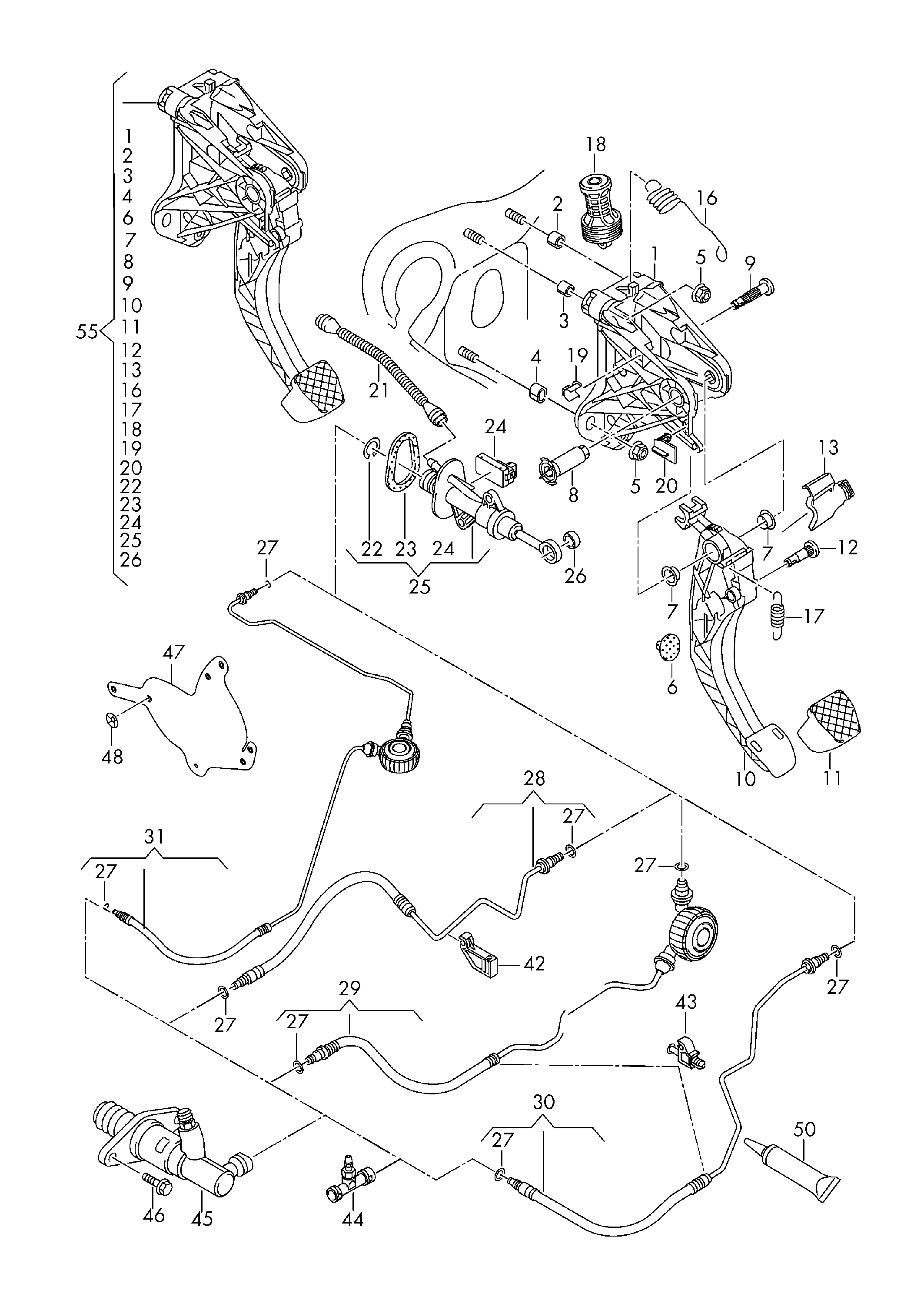 VAG 1K0 721 261Q - Рабочий цилиндр, система сцепления parts5.com