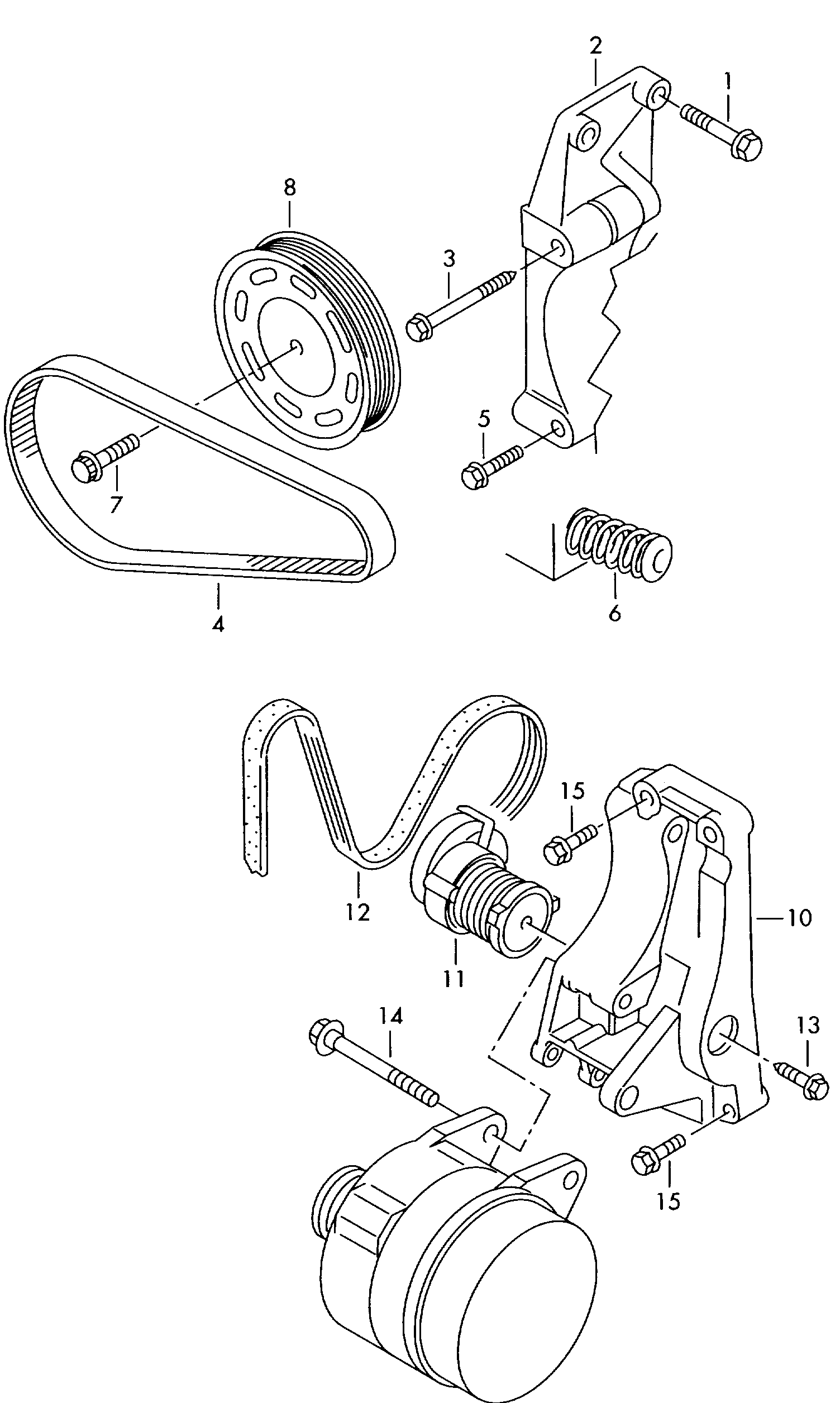 Seat 1K0 260 849 B - V-Ribbed Belt parts5.com