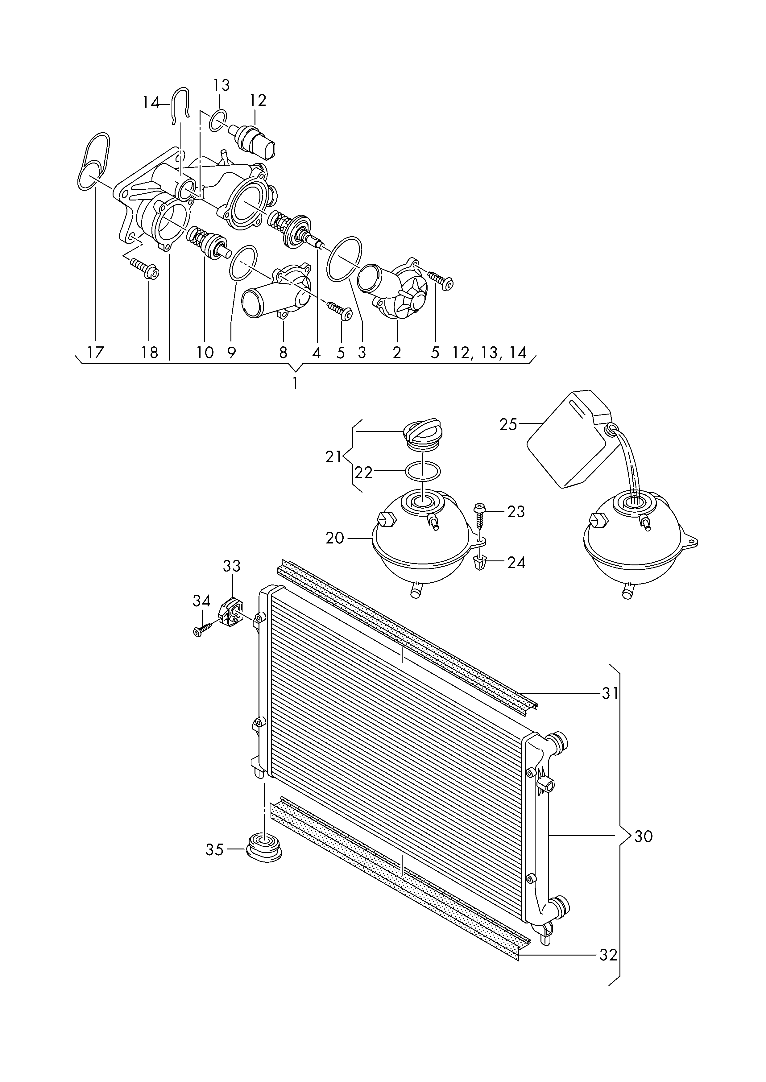 Seat 032 121 111 BM - Термостат, охлаждающая жидкость parts5.com