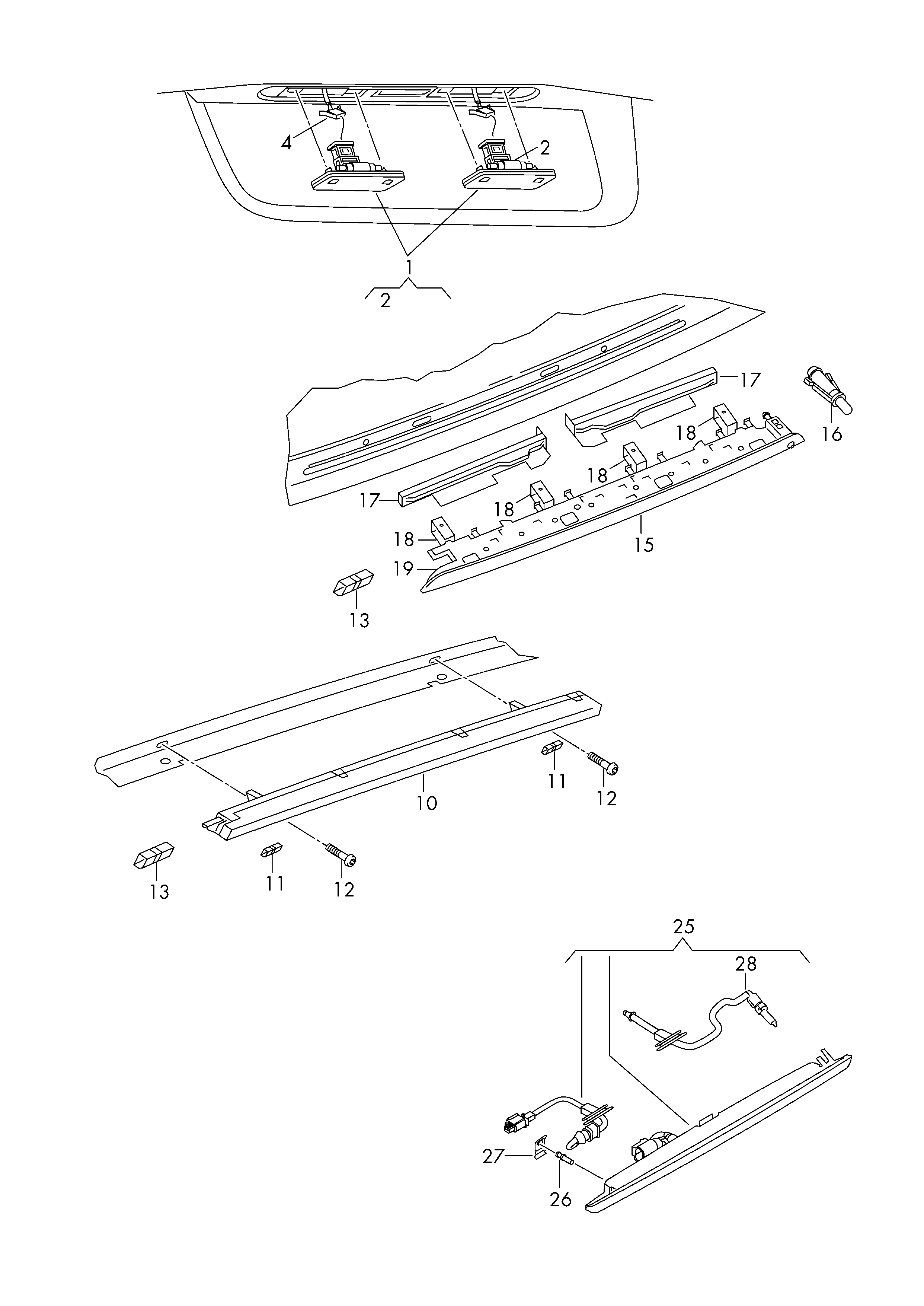 Seat 3AF943021B - Фонарь освещения номерного знака parts5.com