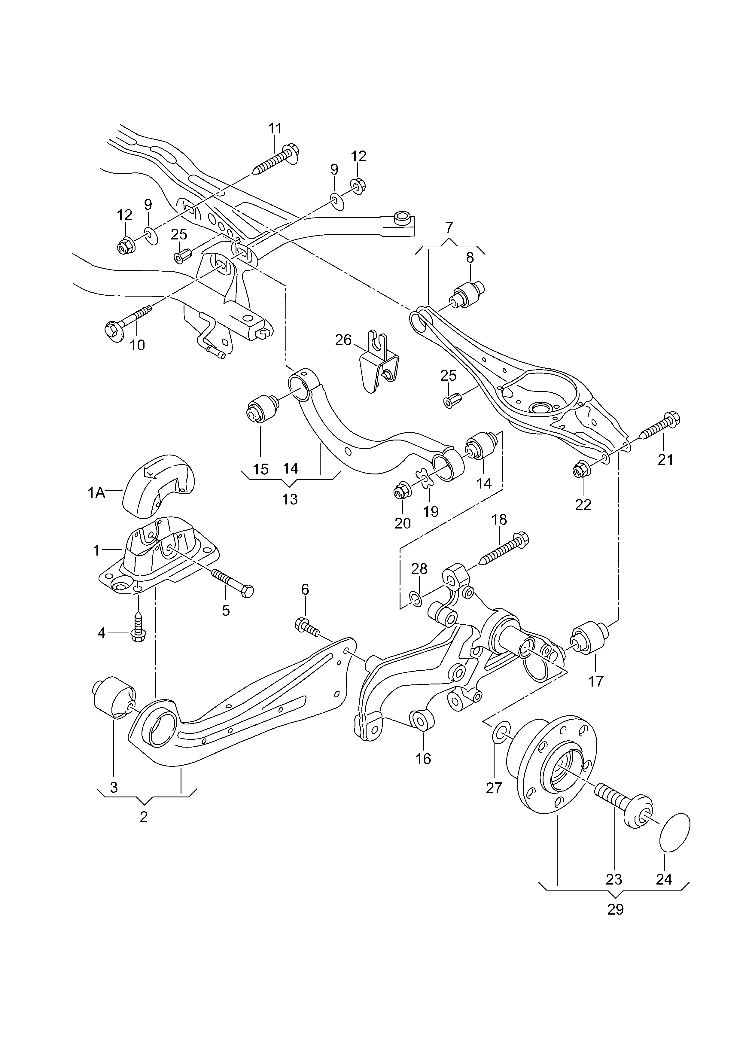 Seat 5Q0 505 553 - Сайлентблок, рычаг подвески колеса parts5.com