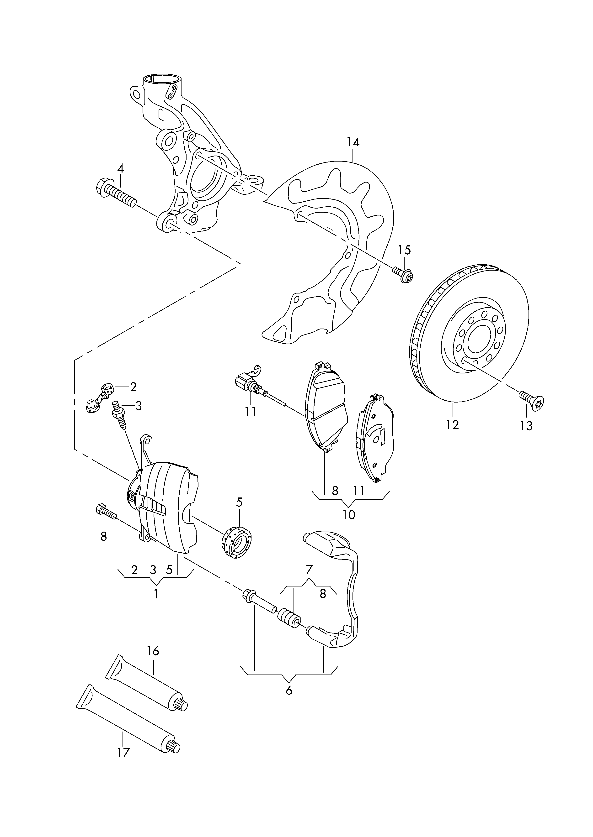 VW 8V0615123D - Тормозной суппорт parts5.com