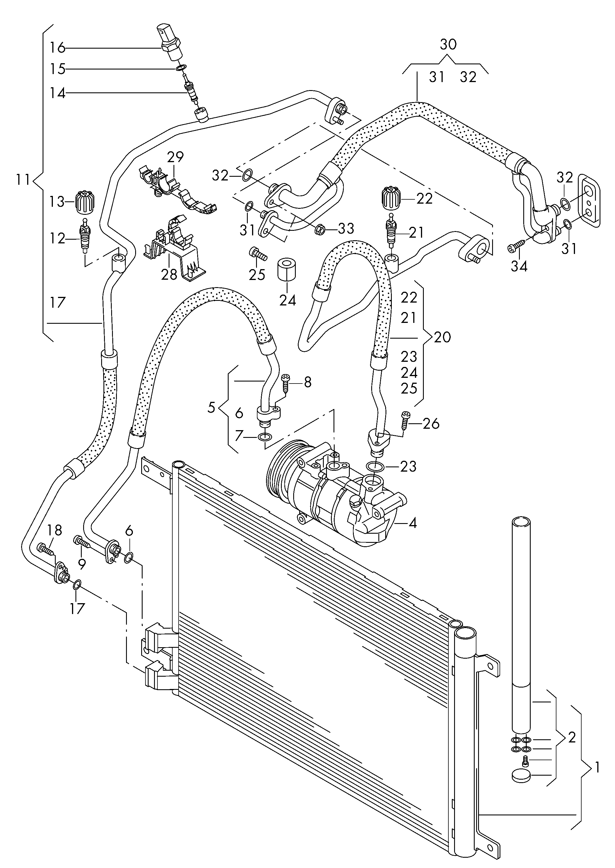 CUPRA 5Q0959126A - Пневматический выключатель, кондиционер parts5.com