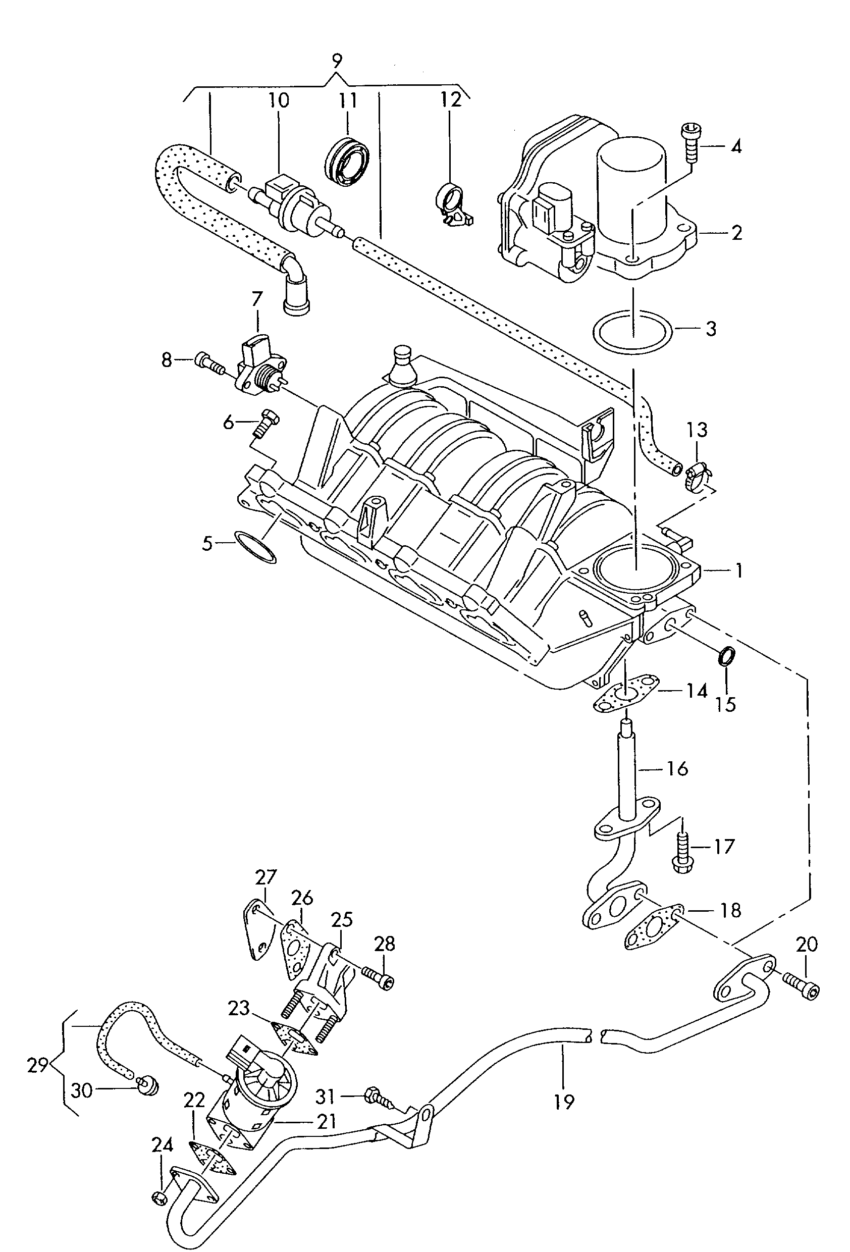 Skoda 036 131 503 T - Прокладка, клапан возврата ОГ parts5.com