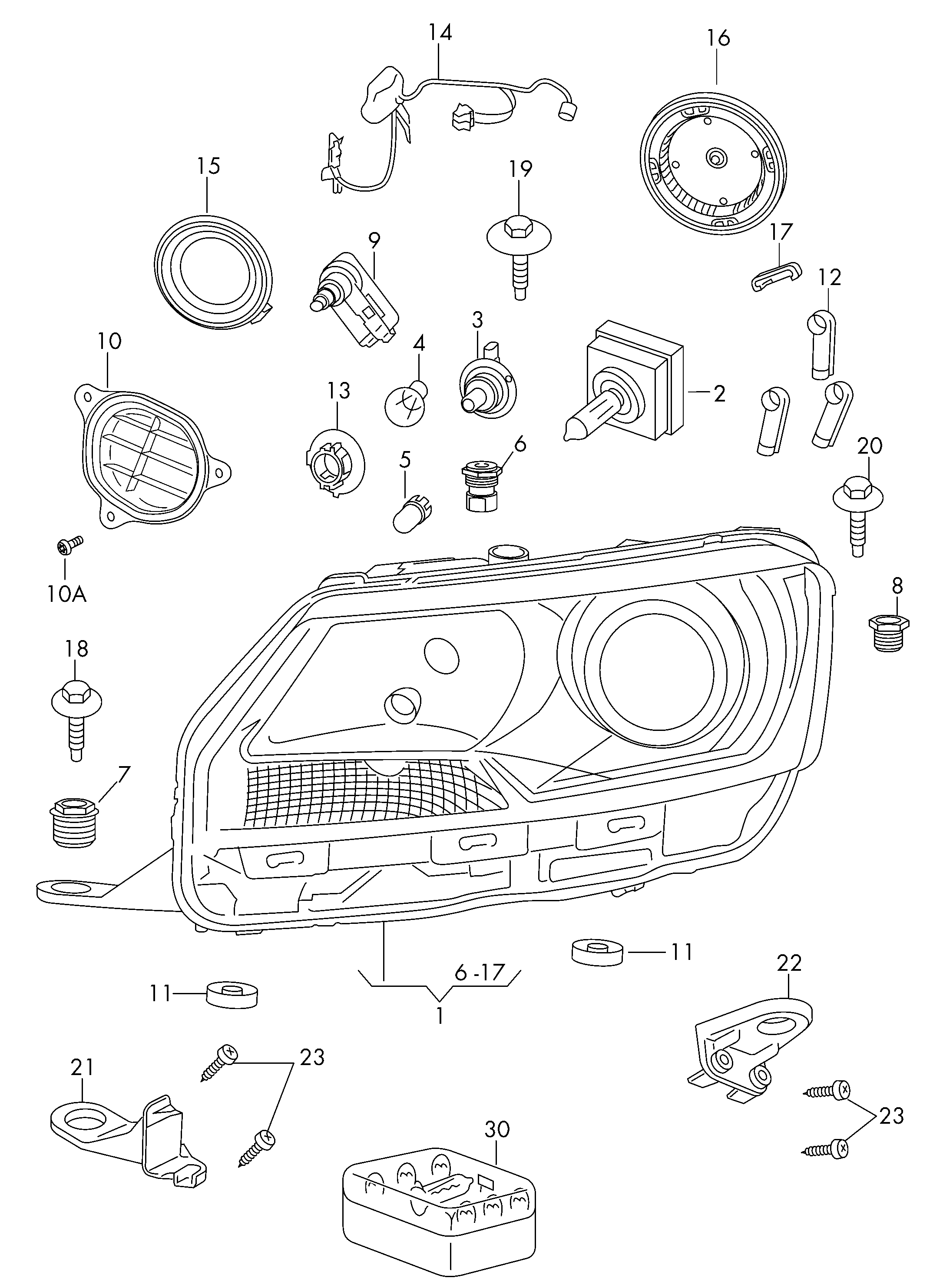 Skoda 8W0 941 235 - Лампа накаливания, основная фара parts5.com