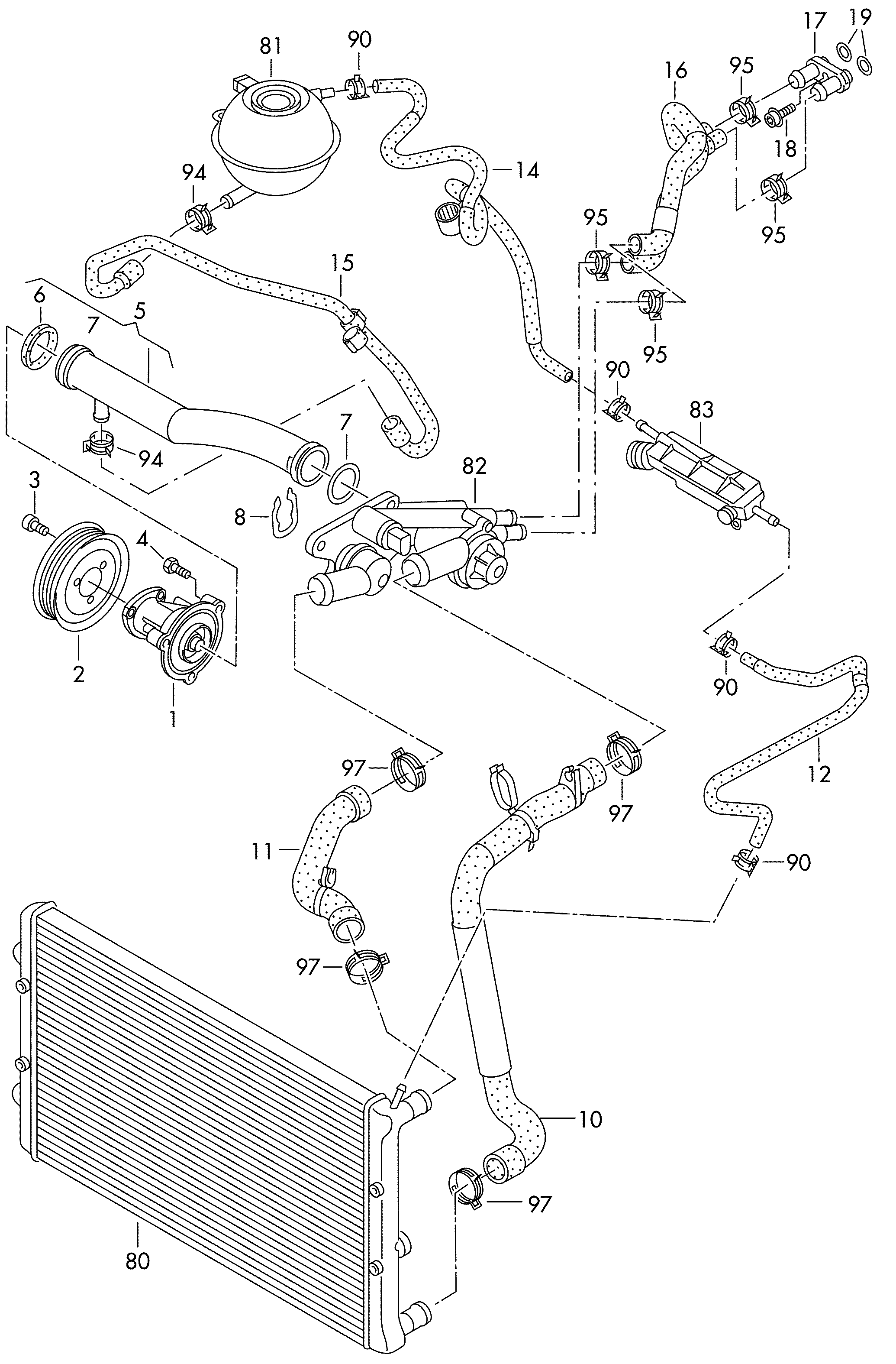 VW 03C 121 142 - Термостат, охлаждающая жидкость parts5.com