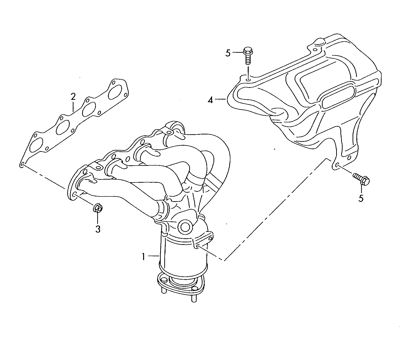 VAG WHT000001N - Гайка, выпускной коллектор parts5.com