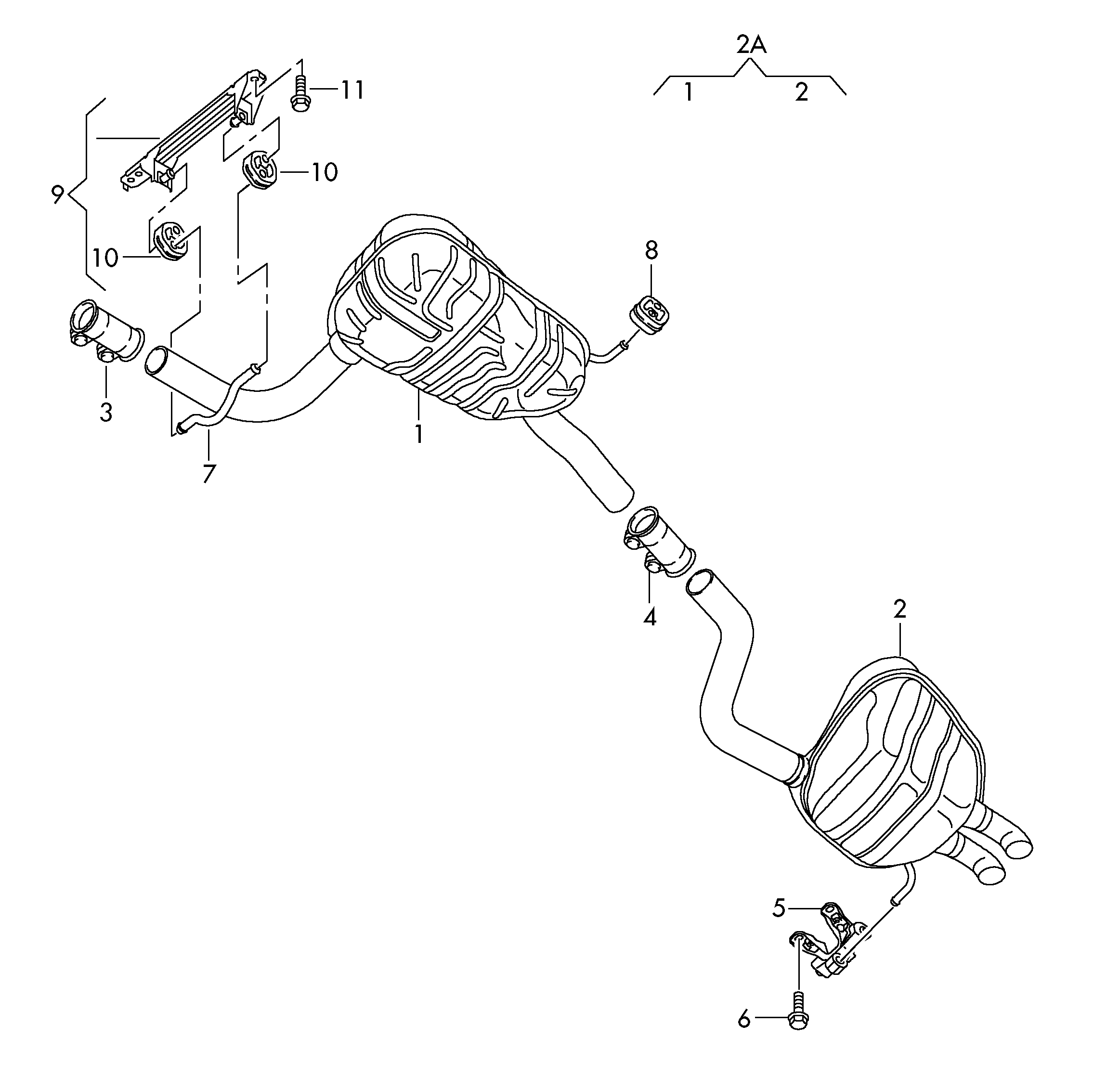 AUDI 1K0253147D - Кронштейн, втулка, система выпуска ОГ parts5.com