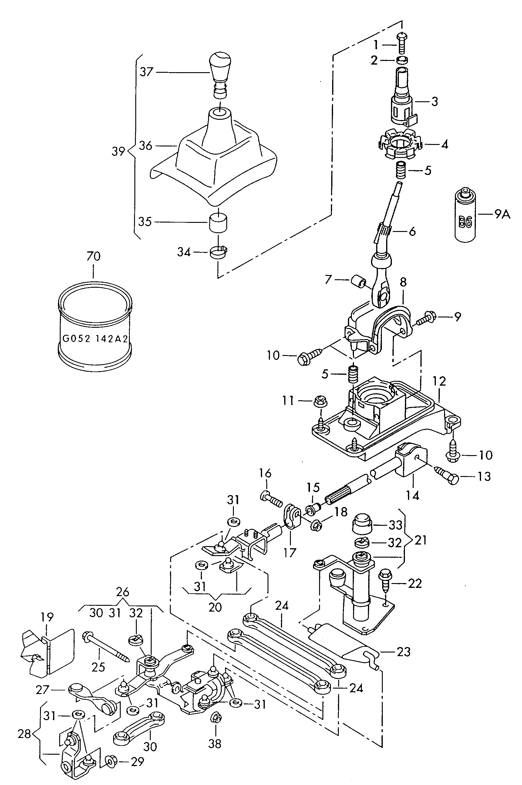 AUDI 1J0 711 803 C - Шток вилки переключения передач parts5.com