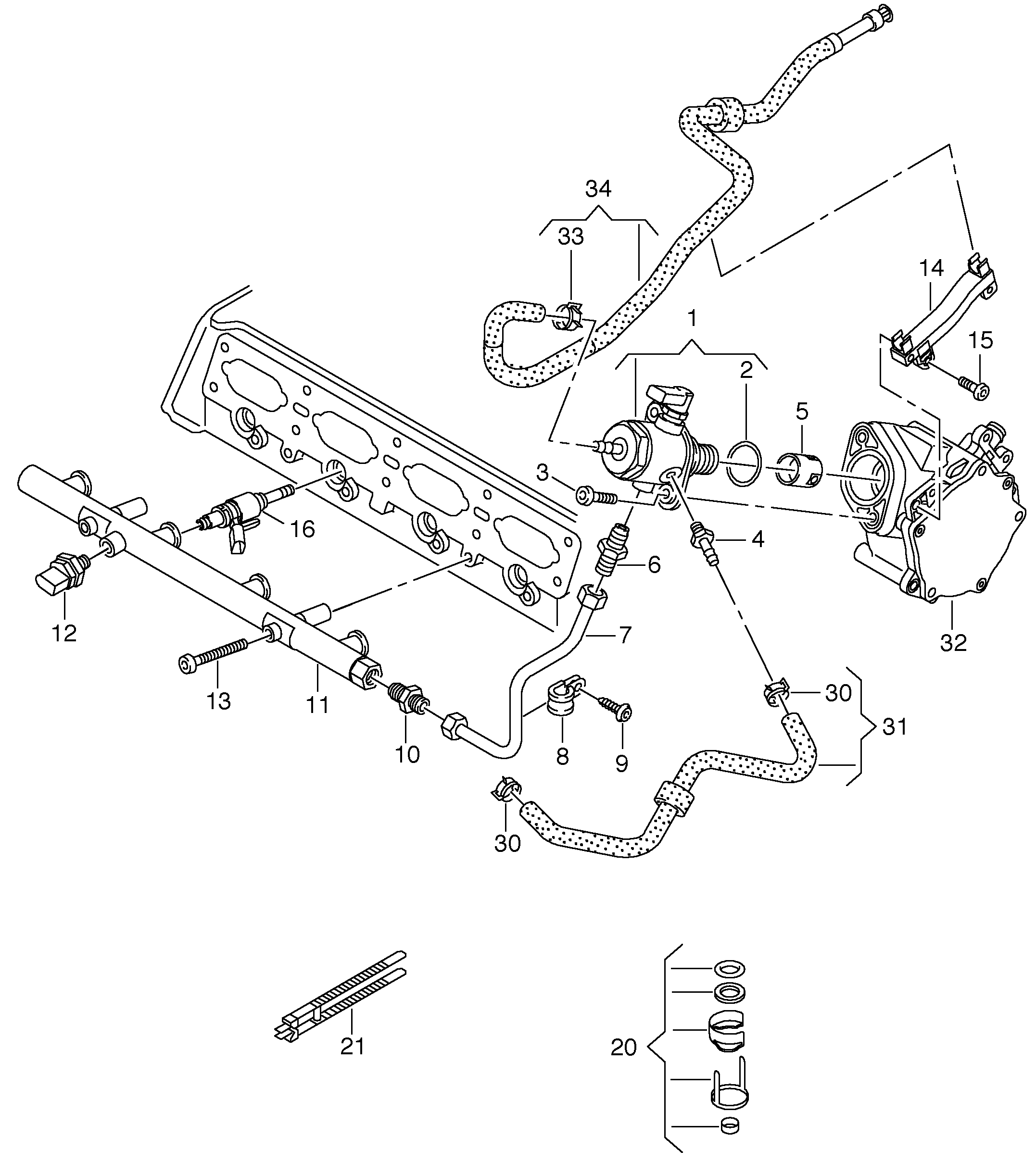 VW 06K 127 025 B - Насос высокого давления parts5.com