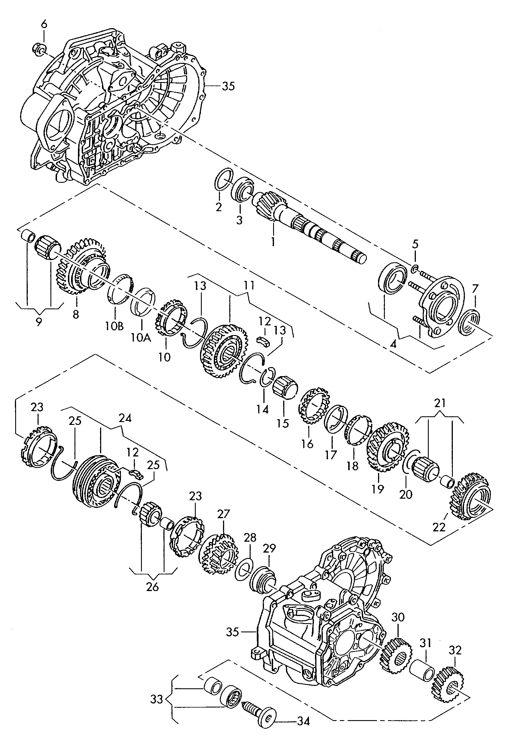 VW 02A 311 375 C - Ремонтный комплект, ступенчатая коробка передач parts5.com