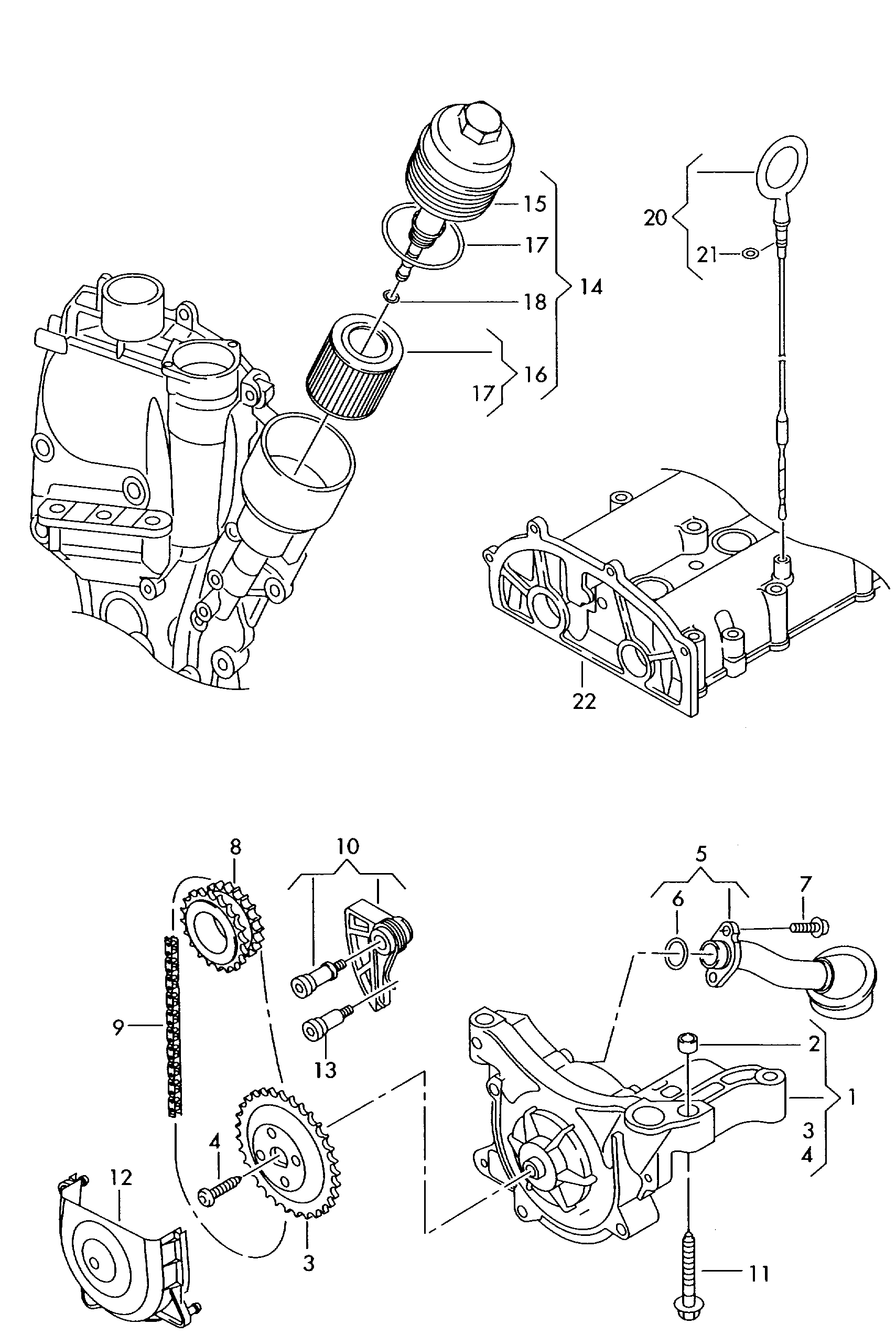 Skoda 03C103714B - Комплект цепи привода распредвала parts5.com