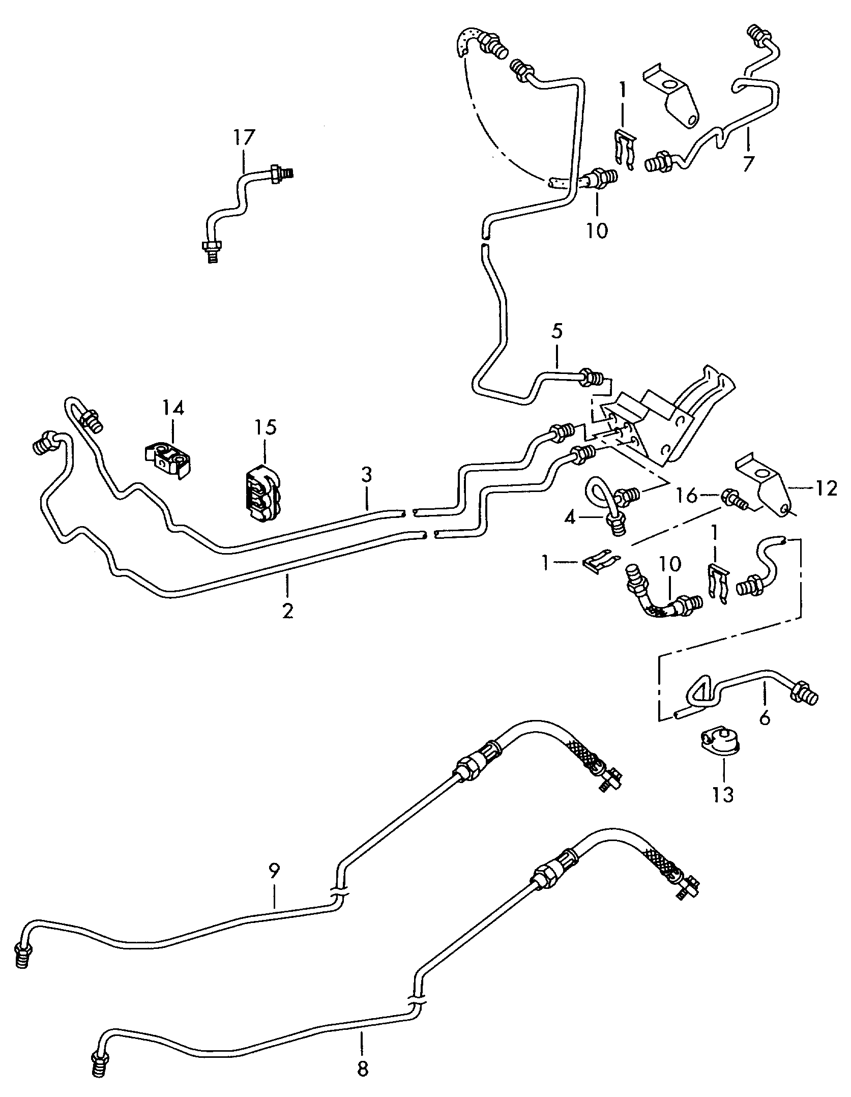 VAG 1J0 611 764 AD - Тормозной шланг parts5.com