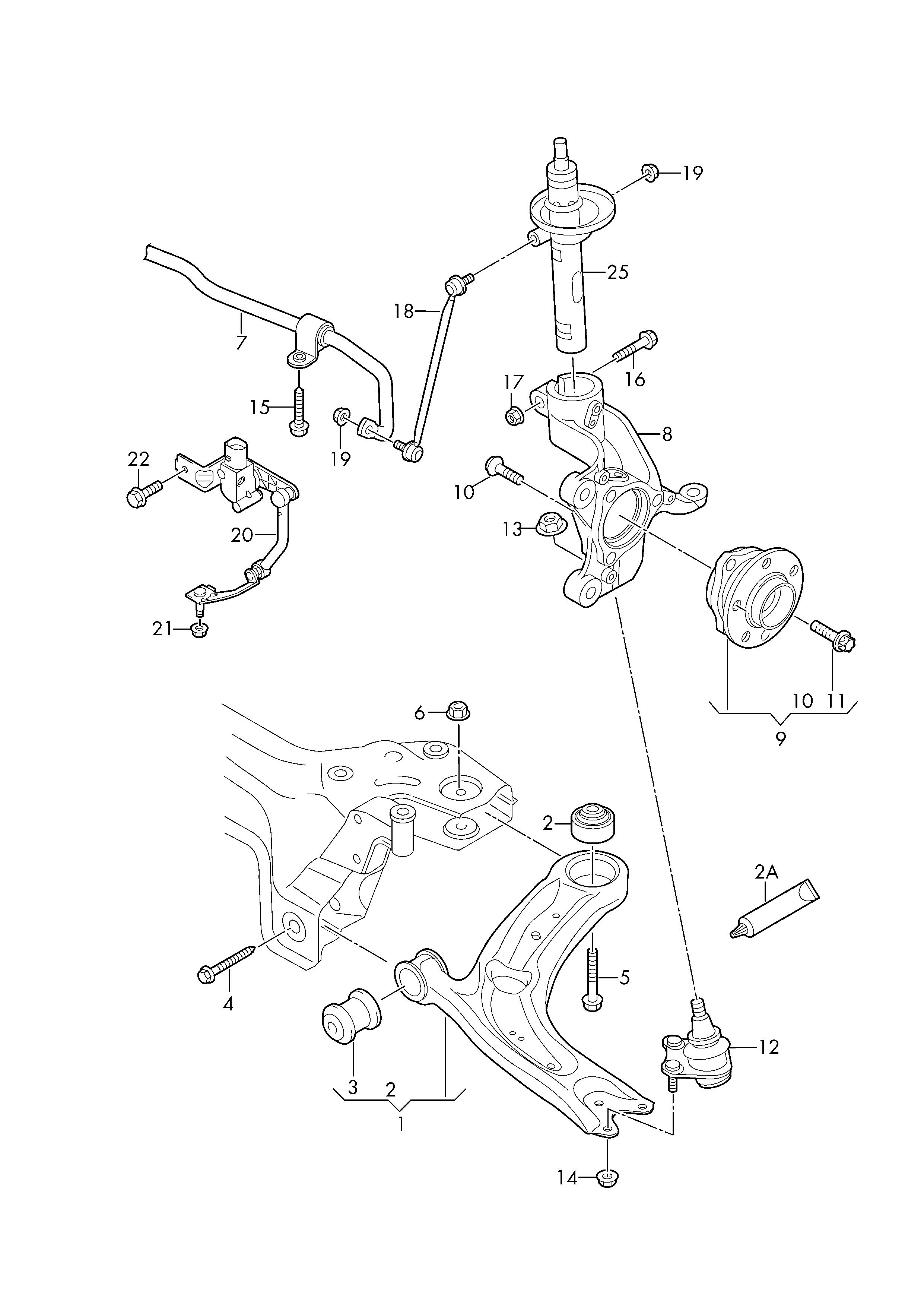 Skoda 3Q0 407 151 E - Рычаг подвески колеса parts5.com