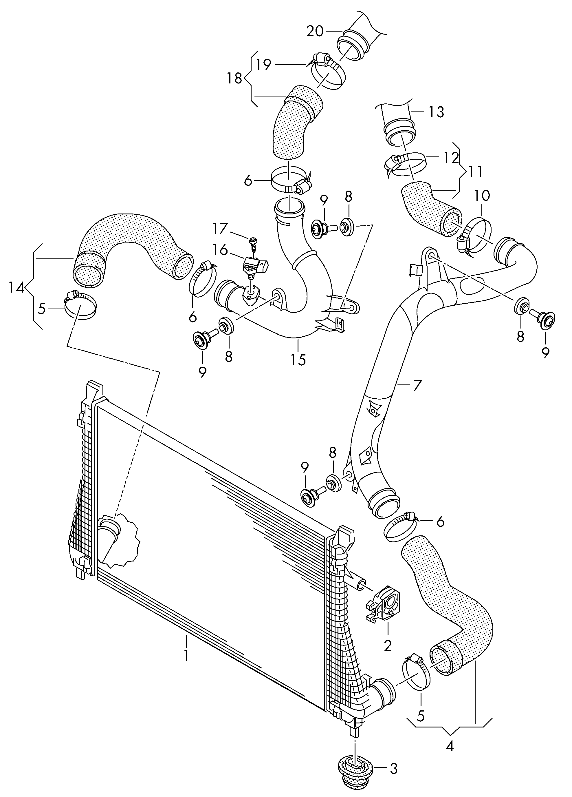 AUDI 5Q0 145 838 - Трубка, нагнетание воздуха parts5.com