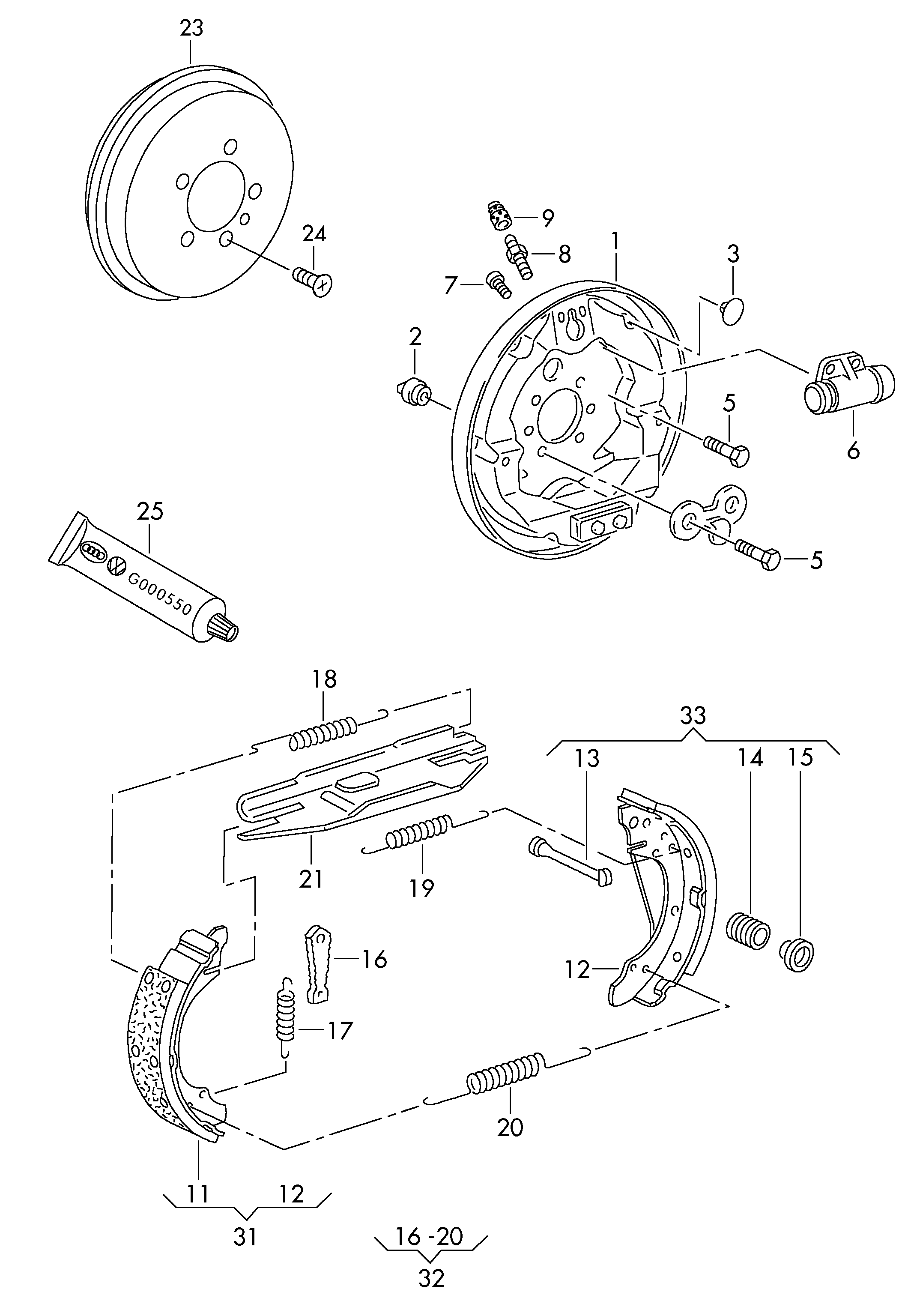 VAG 1J0 609 617 B - Тормозной барабан parts5.com