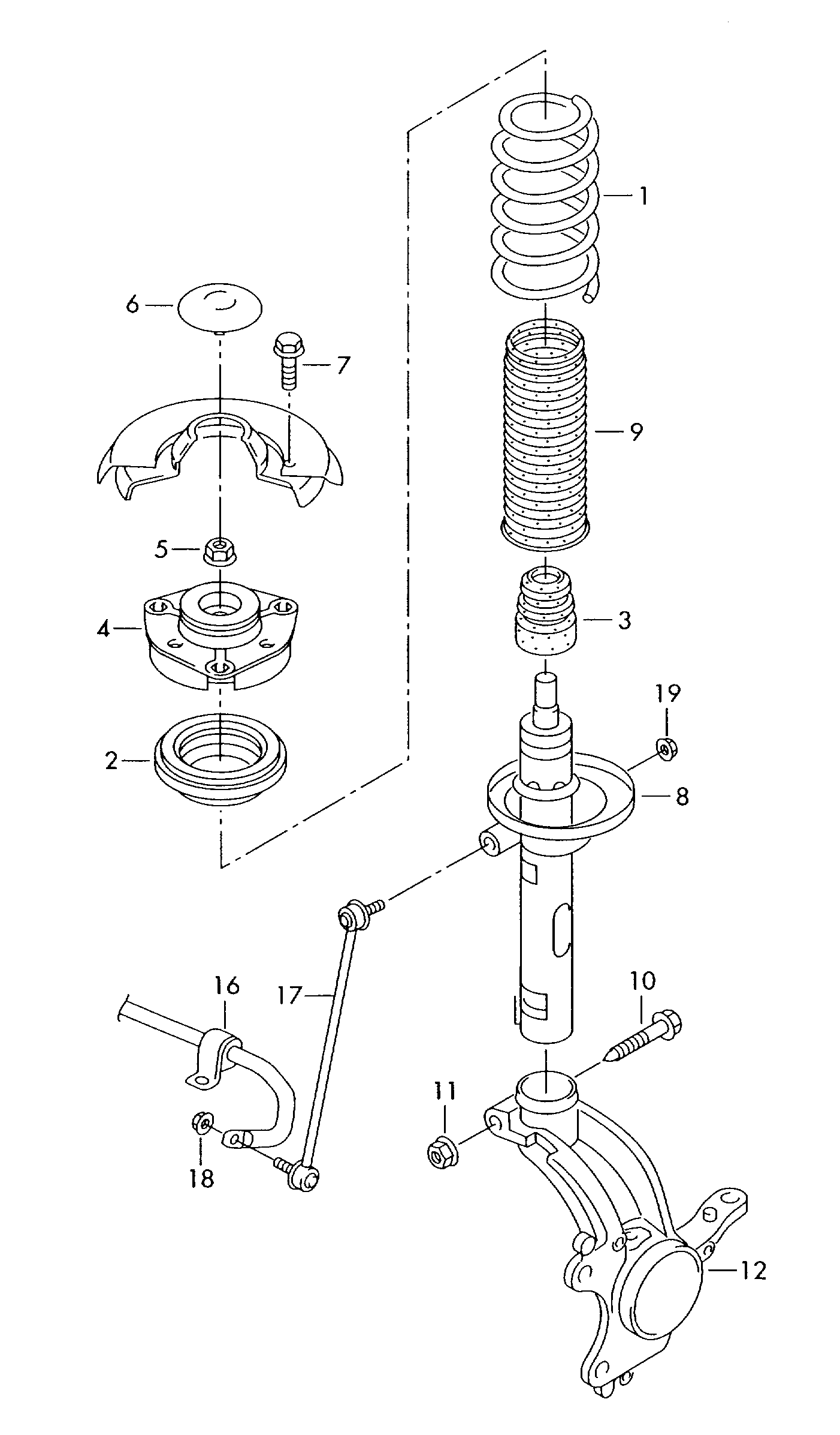 VW 1K0 411 303 AQ* - Втулка, стабилизатор parts5.com