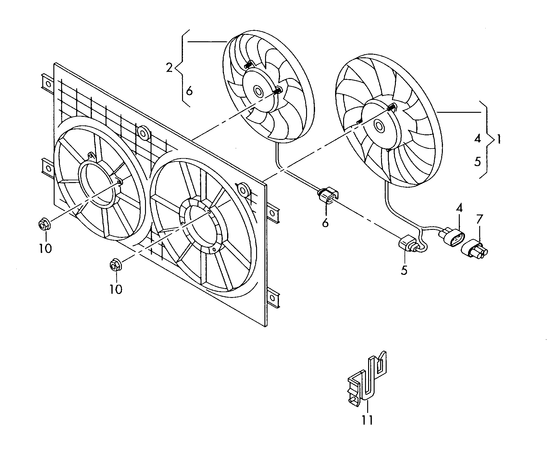 CUPRA 1K0959455P - Radiator fan parts5.com