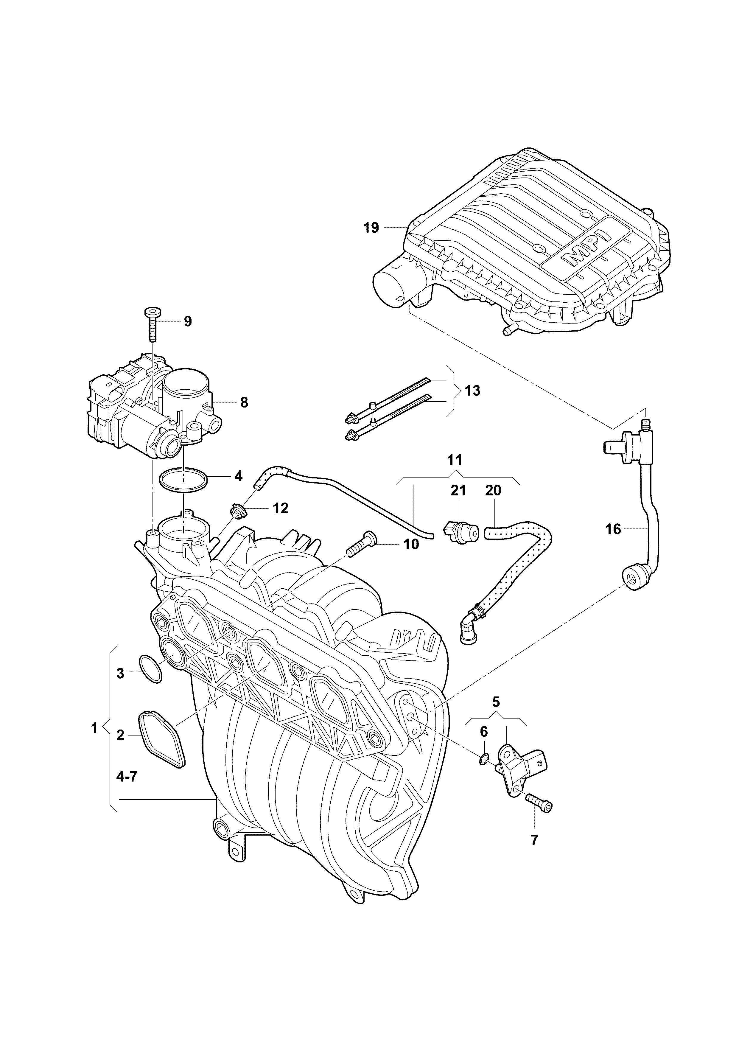 VAG 04C 129 717 D - Прокладка, впускной коллектор parts5.com