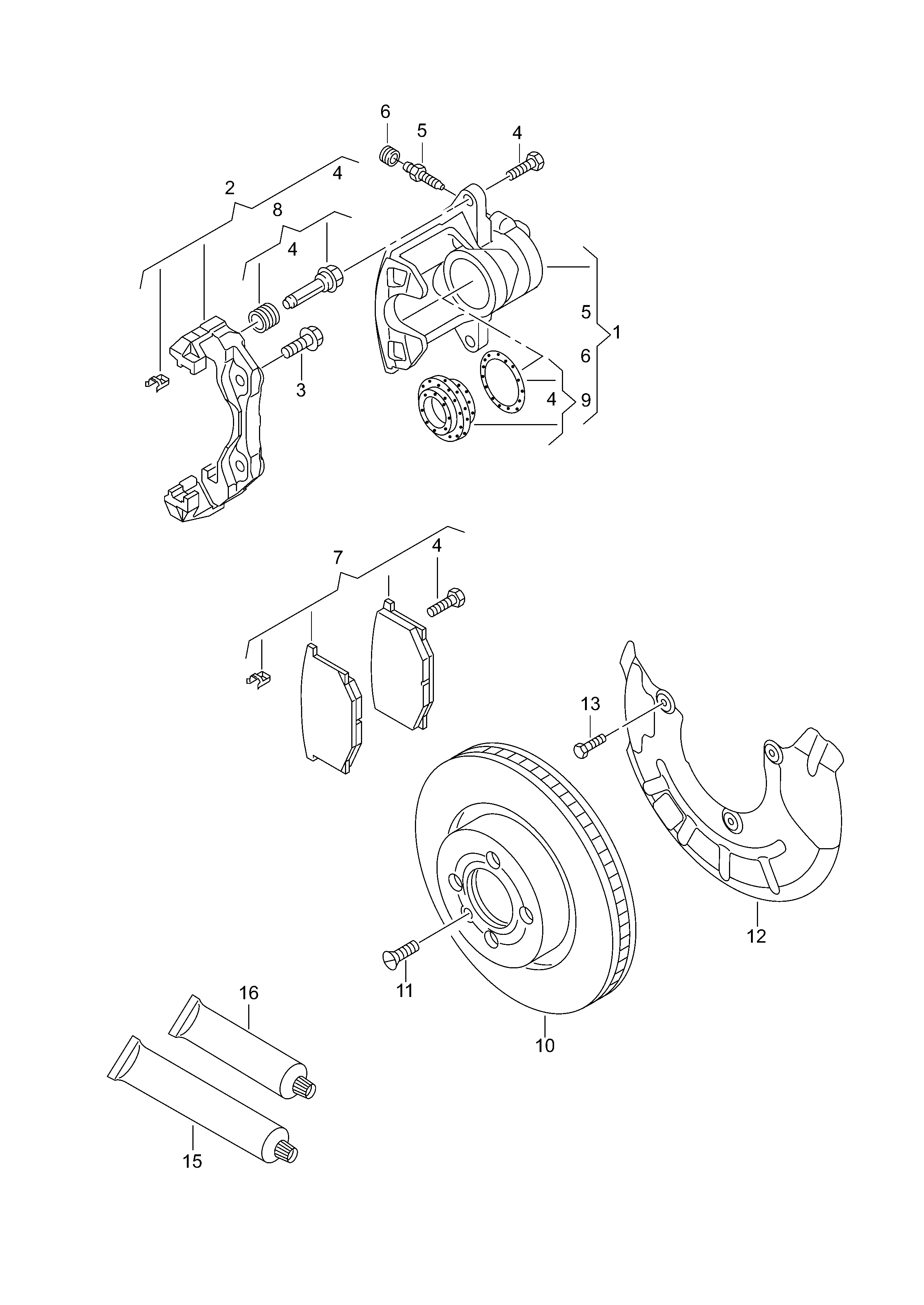 VW 6RU 698 151 A - Тормозные колодки, дисковые, комплект parts5.com