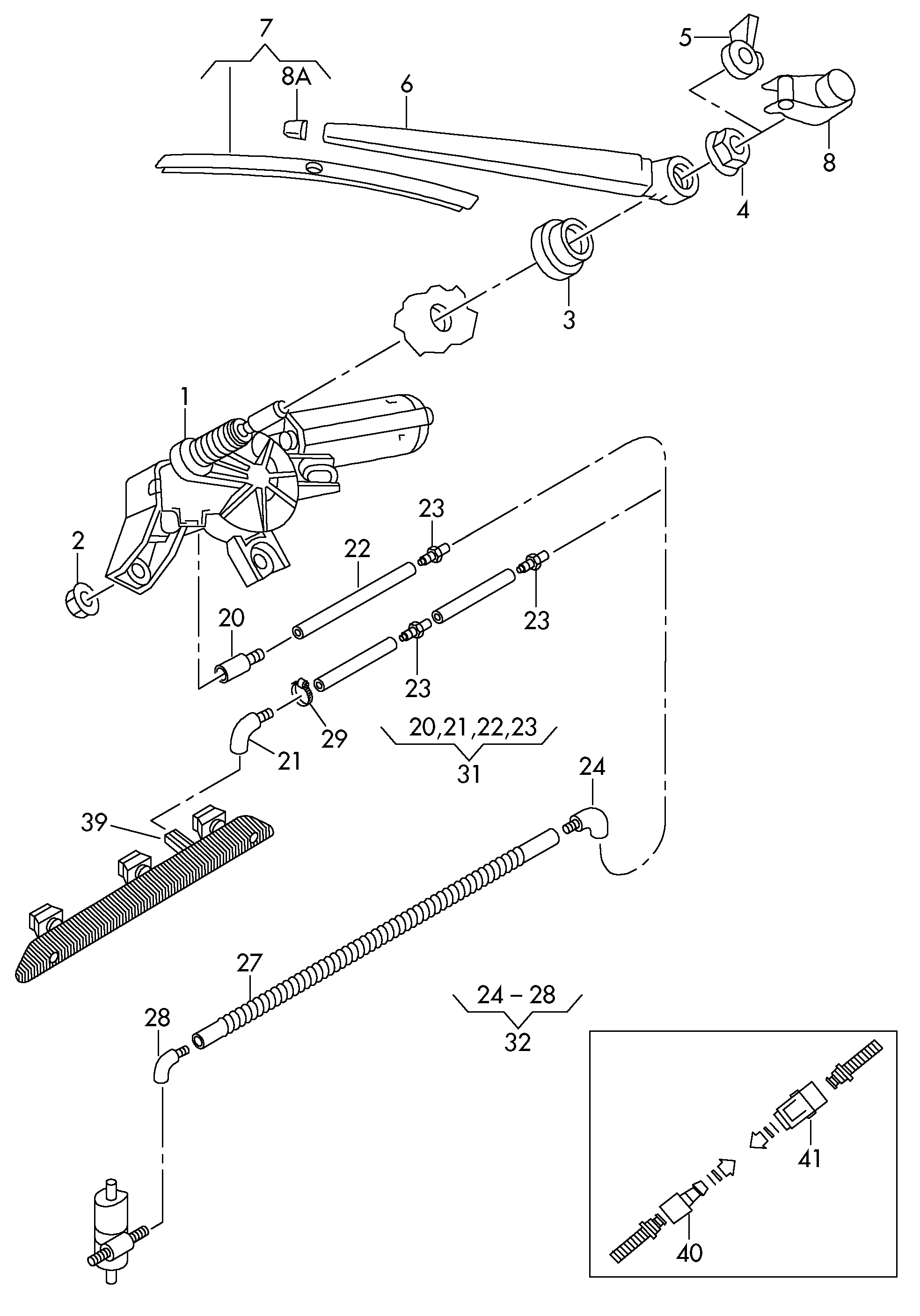 VAG 1Z9 955 435 - Рычаг стеклоочистителя, система очистки окон parts5.com