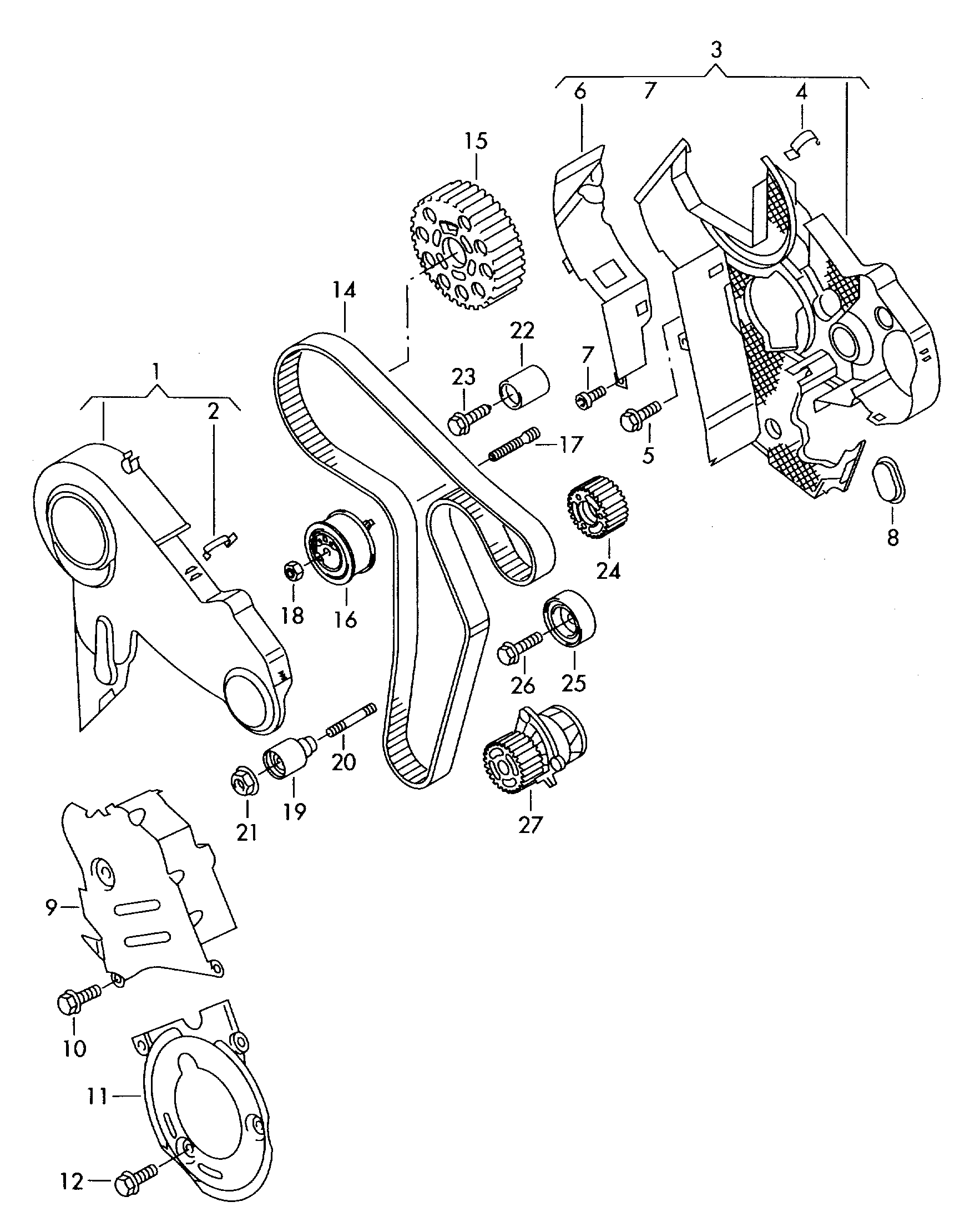 AUDI 03L 109 244 J - Направляющий ролик, зубчатый ремень parts5.com