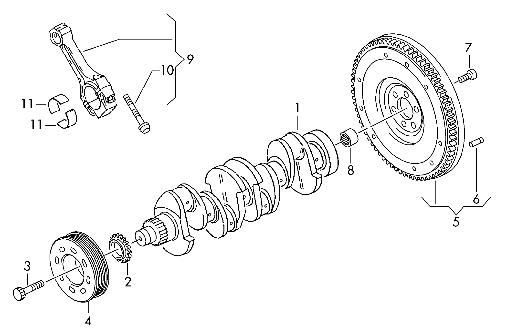 VW 04C 105 701 E - Комплект шатунных вкладышей parts5.com