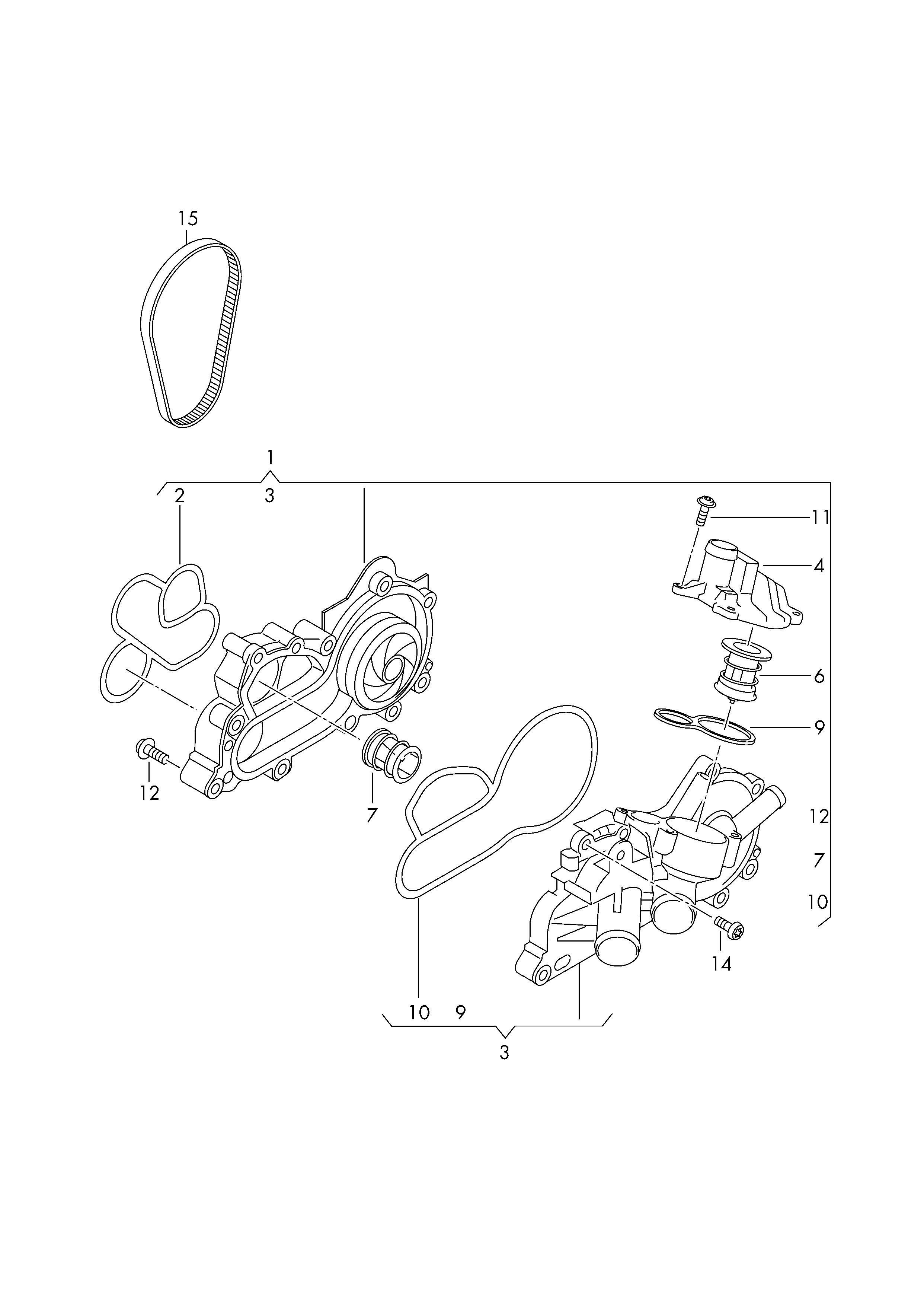 Skoda 04E 121 600 BG - Водяной насос parts5.com