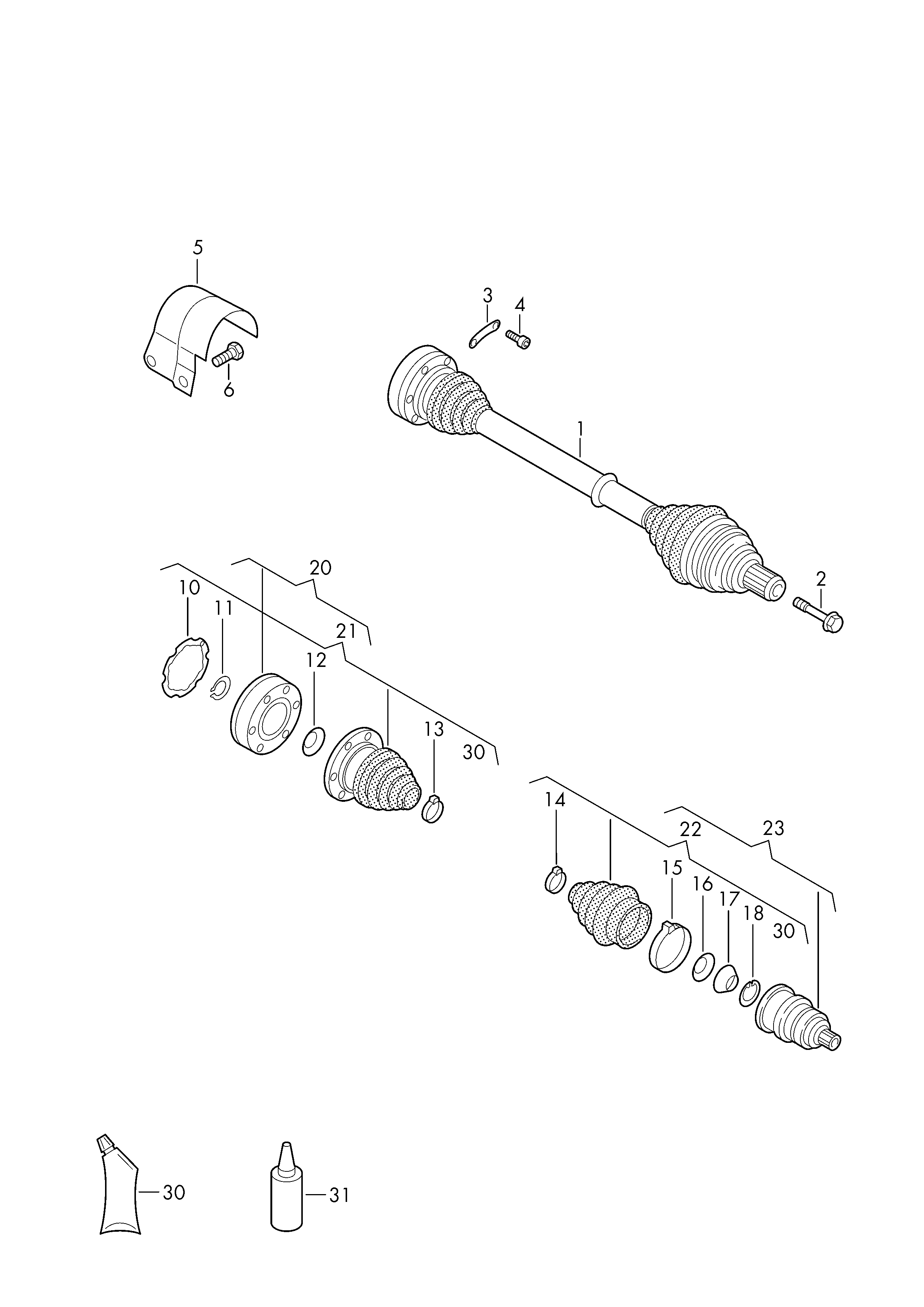 Seat 5Q0407271B - Приводной вал parts5.com