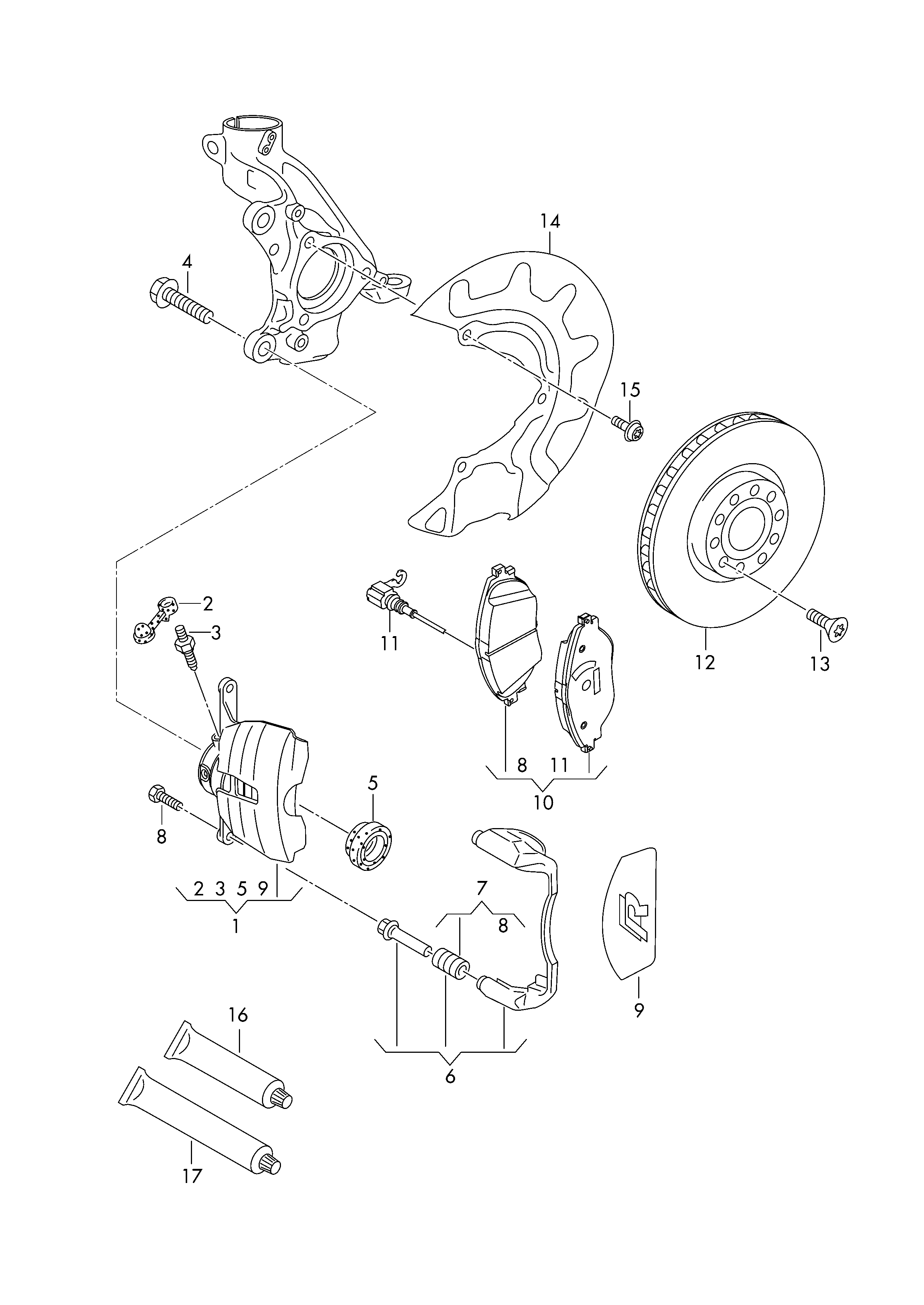 AUDI 3C0 615 123 - Тормозной суппорт parts5.com