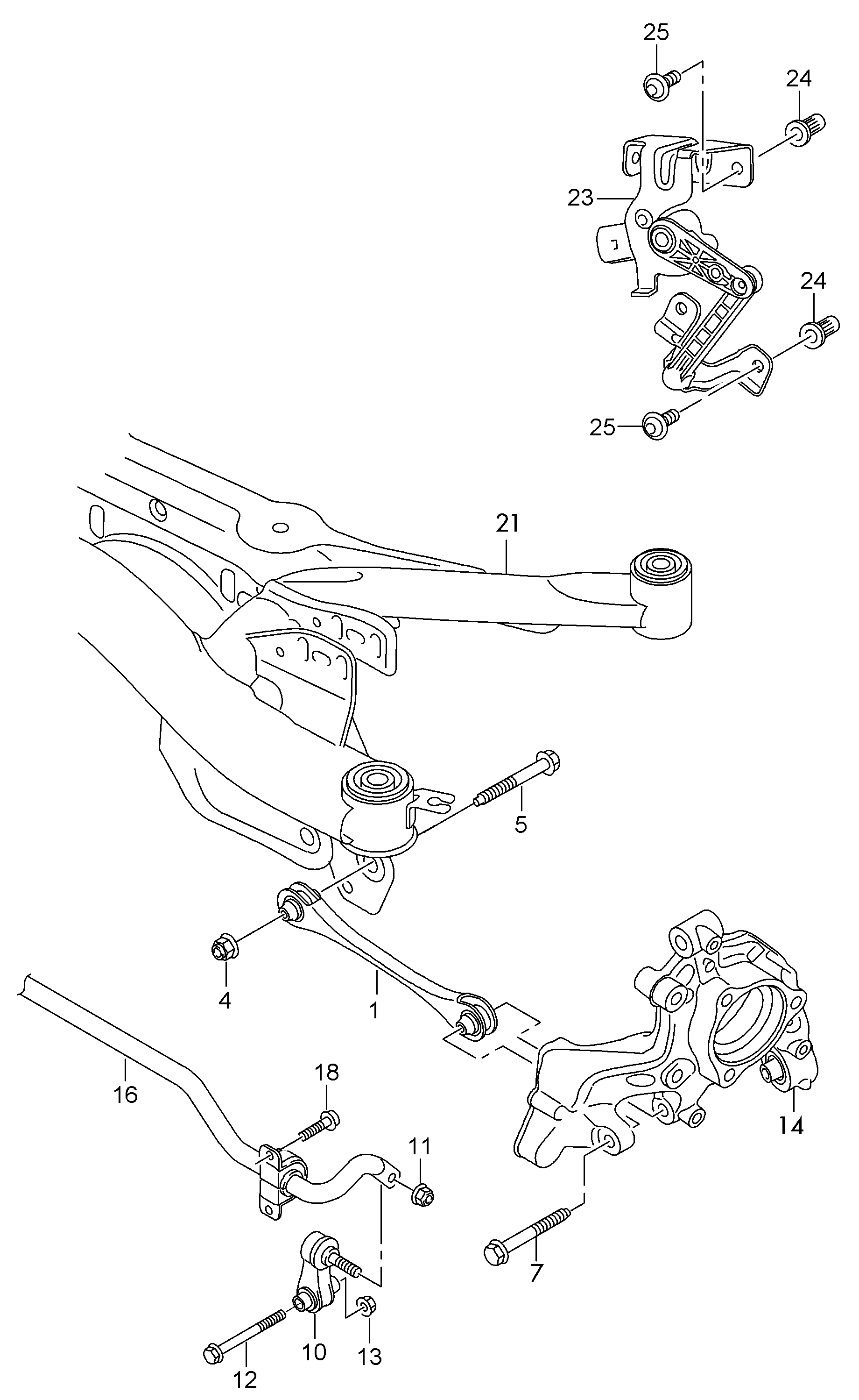 Skoda 5Q0 501 529 F - Тяга / стойка, подвеска колеса parts5.com