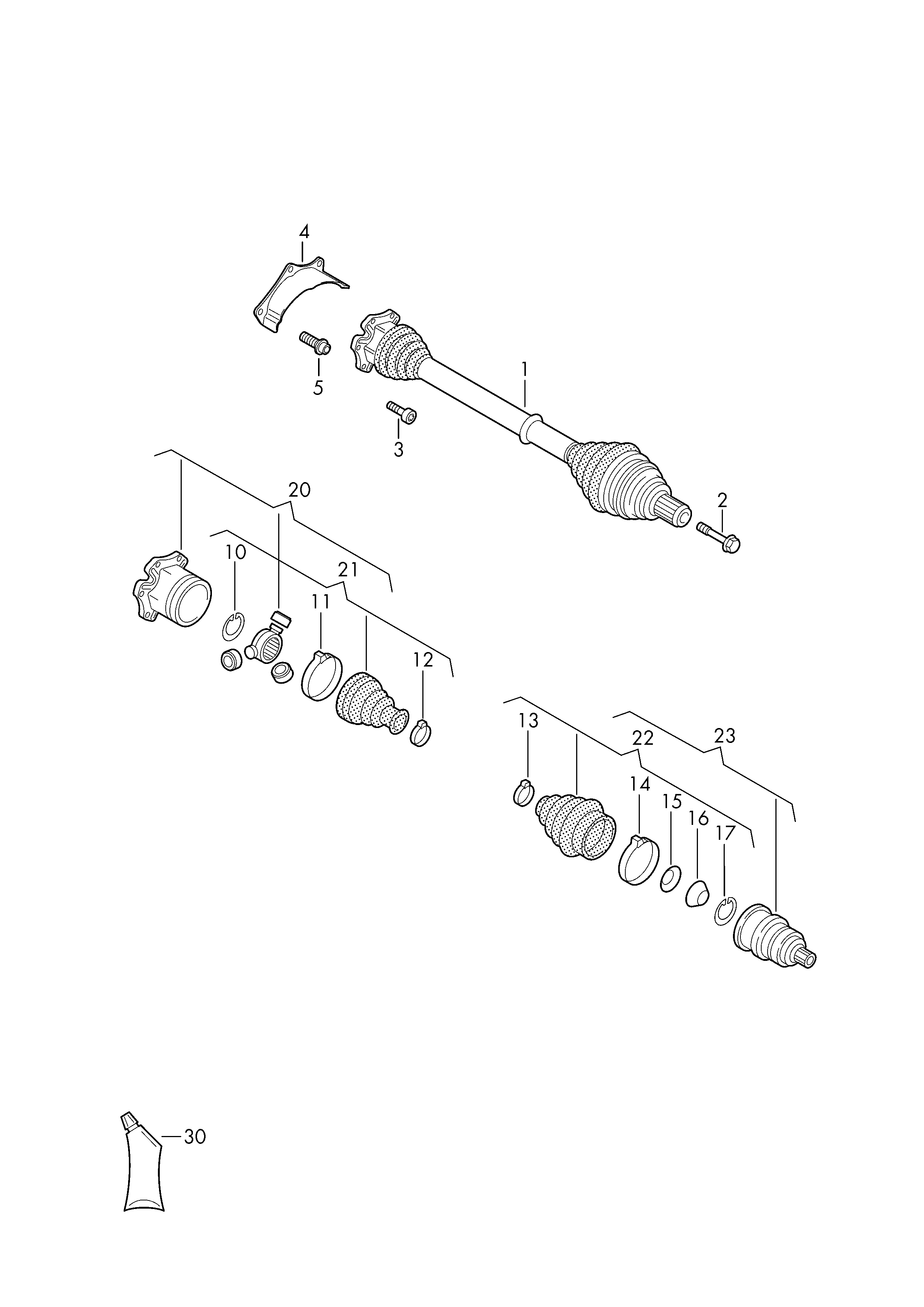 VAG 3C0498201A - Пыльник, приводной вал parts5.com