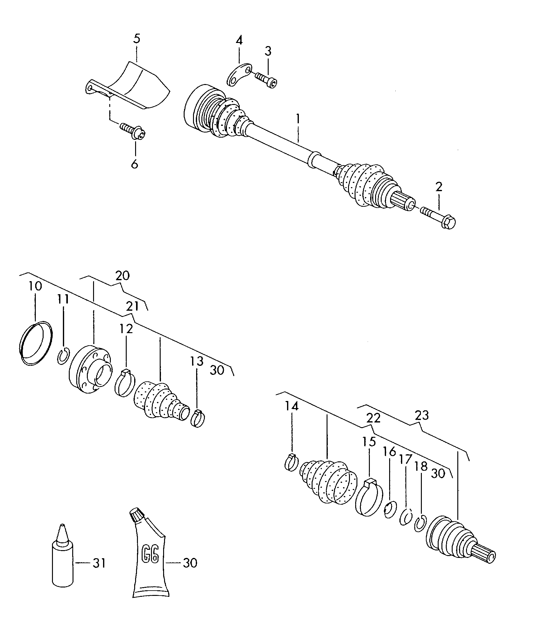 VAG 2K0407271E - Приводной вал parts5.com